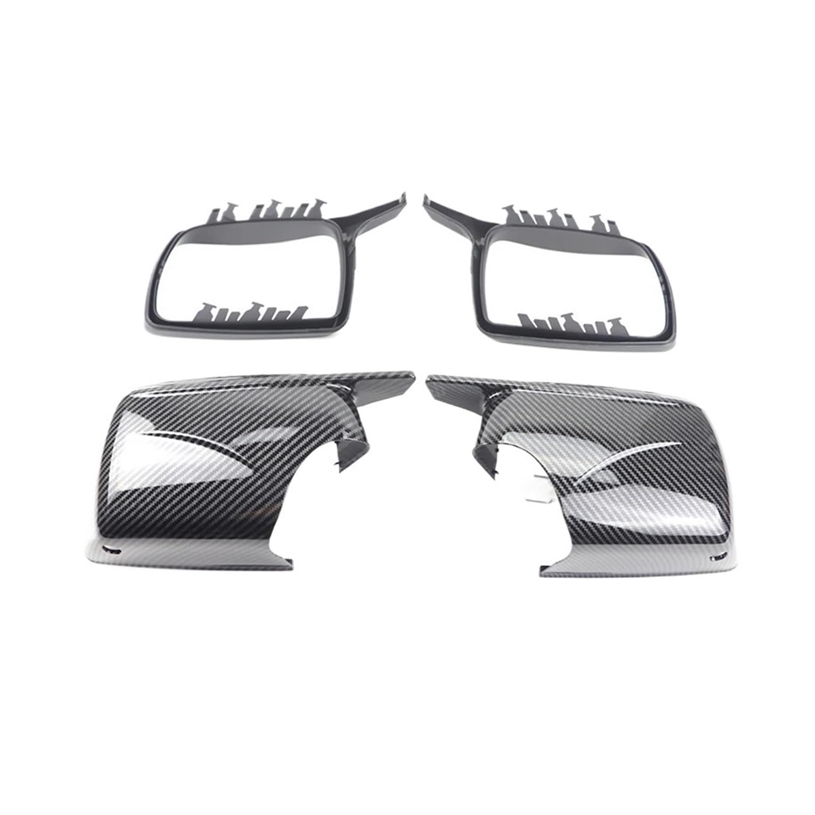 Carbon Fiber Muster Stil Seite Spiegel Abdeckung Kappen Kompatibel for BMW X5 E53 1999-2006 Ersatz von LLYUVXYJ