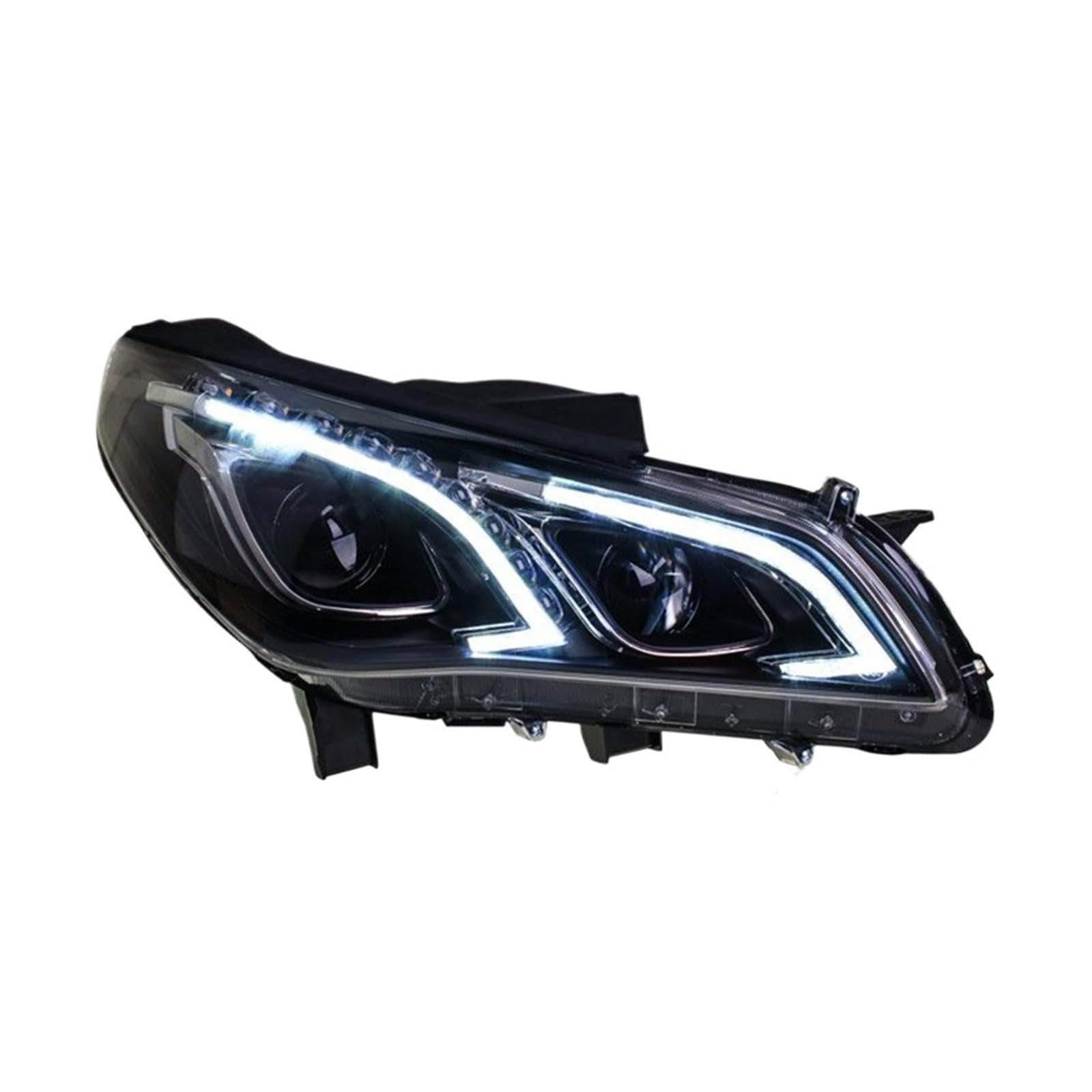 Ein Paar Auto modifiziert kompatibel for Hyundai Sonata 9 2016–2019 MK9 Xenon-Frontlampe LED DRL Upgrade Scheinwerfer Projektor Objektiv Zubehör(High and low beamLED) von LLYUVXYJ