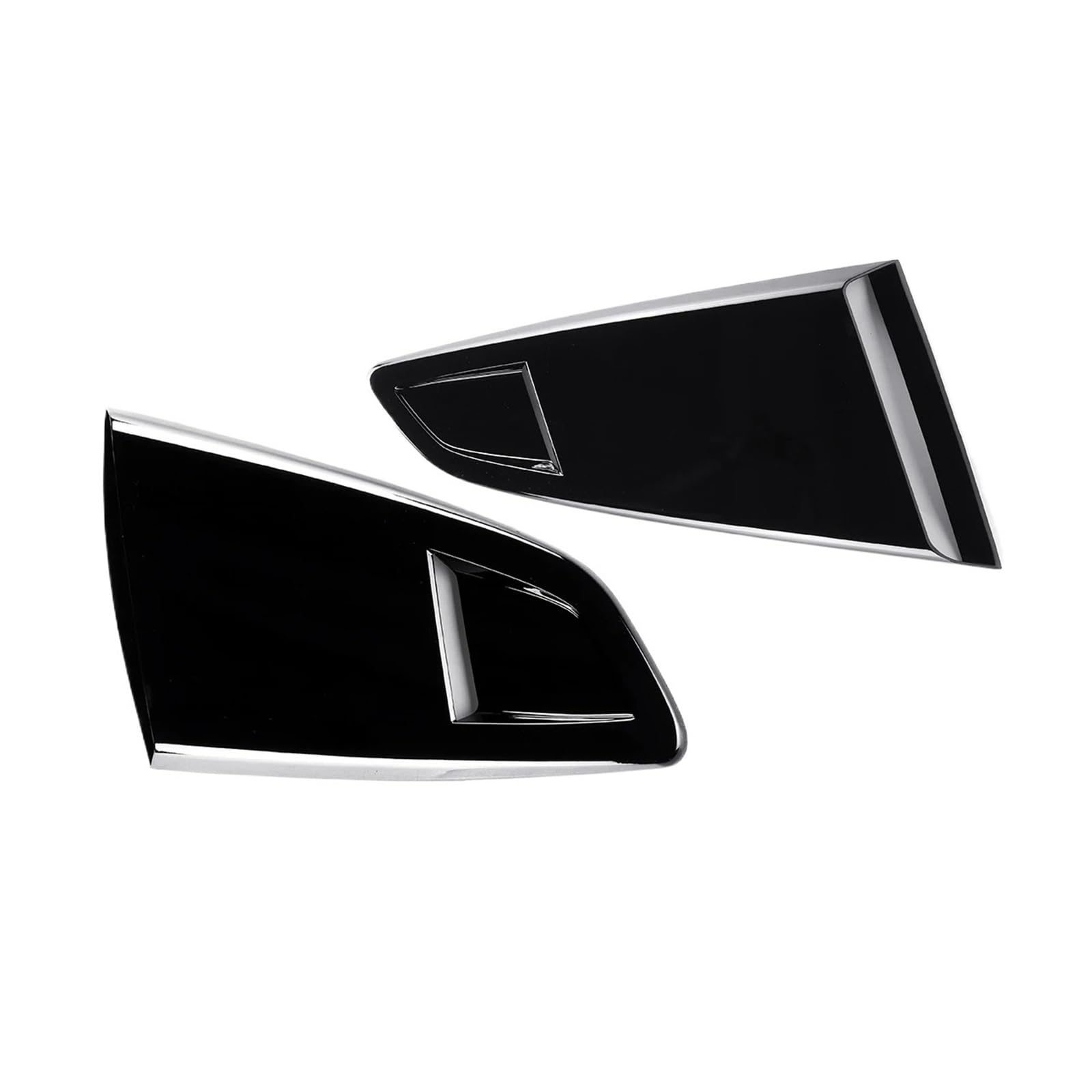 Glänzend schwarz 1/4 Viertel Auto Seitenfenster Viertel Lamellen Seitenentlüftungsschaufel Abdeckungsverkleidung Kompatibel for Ford Kompatibel for Mustang 2015-2020 2Dr Coupe von LLYUVXYJ