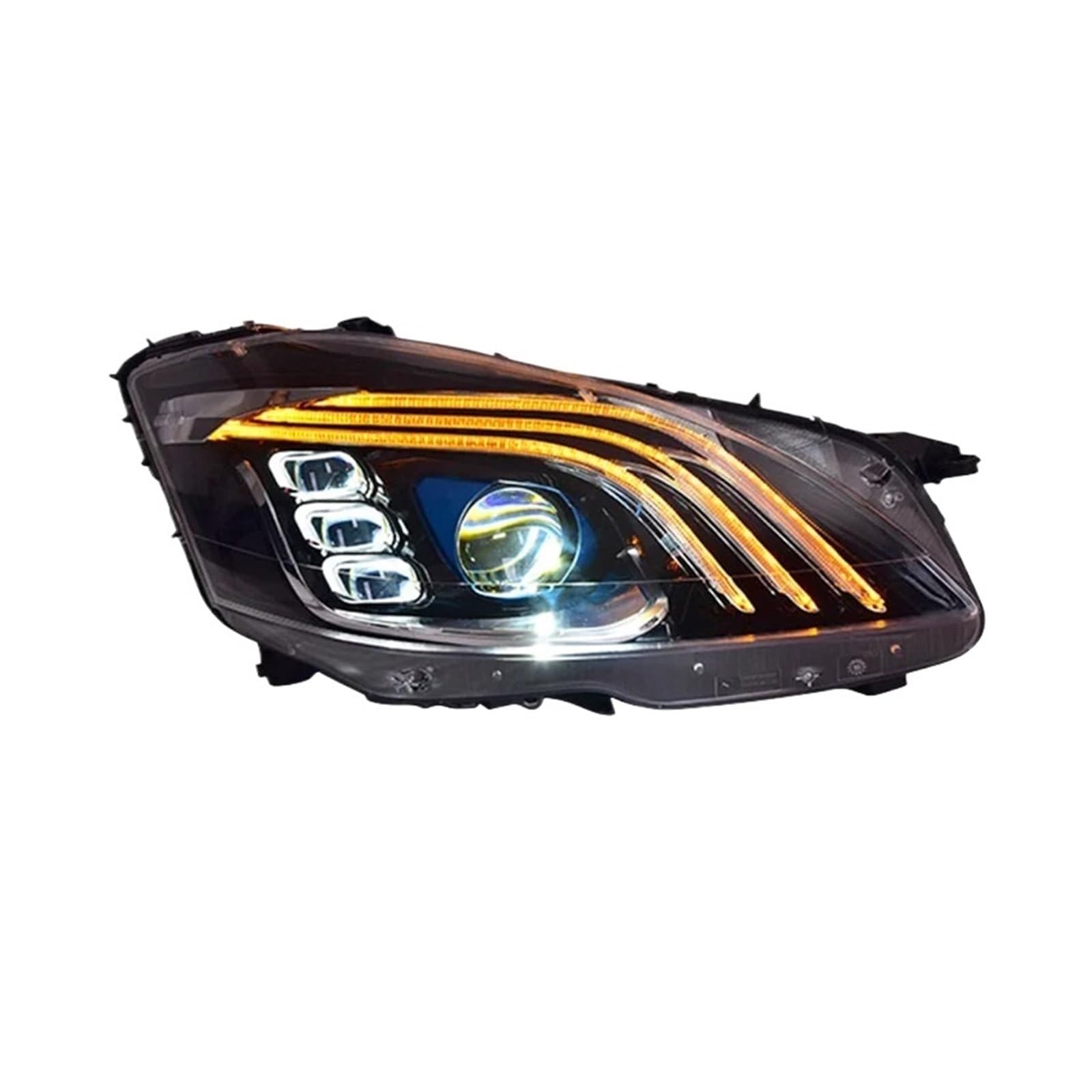 Kompatibel for Benz S-Klasse W221 Scheinwerfer 2006-2013 S300 S350 S400 S500 VOLL LED DRL Dynamische Blinker Projektor Objektiv Auto Kopf Lampen(For 2006-2009 Year) von LLYUVXYJ