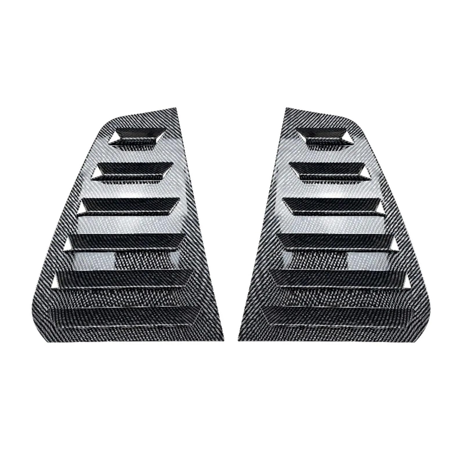 Kompatibel for VW Golf MK7 MK7.5 2013–2019, Auto-Heckjalousienfenster, Seitenfensterladen-Abdeckung, Zieraufkleber, Entlüftungsschaufel, ABS-Kohlefaser, Schwarz, Auto(Carbon) von LLYUVXYJ