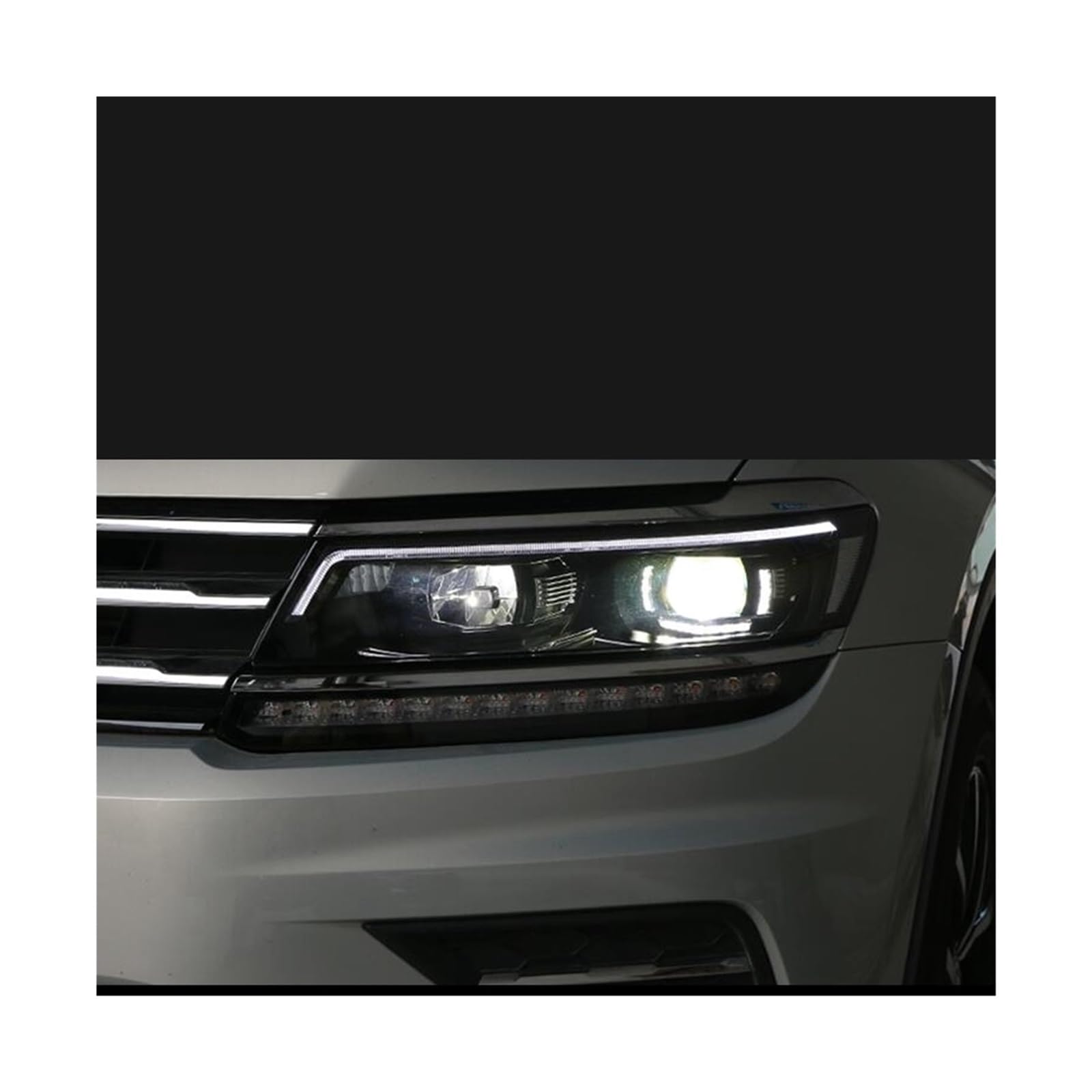 Kompatibel for VW Tiguan L Scheinwerfer 2017-2022 Auto Auto Zubehör LED DRL Hella 5 Xenon Objektiv Hid H7 VW Tiguan Auto Zubehör(2 PCS_LEFT HAND DRIVE) von LLYUVXYJ