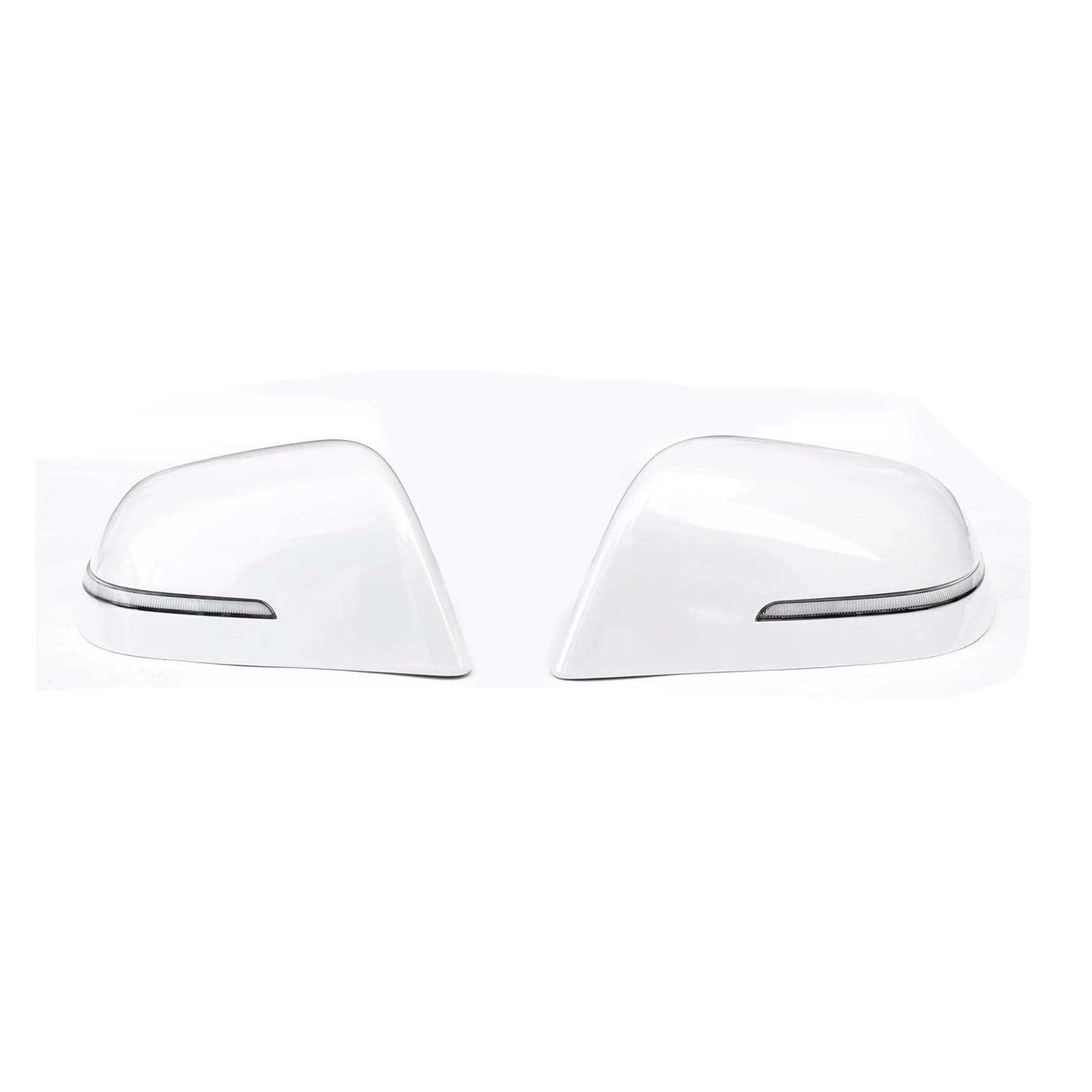 Kompatibel mit Tesla Model 3 2017 2018 2019 2020 2021 2022 2023, Spiegelabdeckung mit LED-Lichtlampe, Rückansicht Kappe, Shell-Ersatz for Anklipsen(WHITE) von LLYUVXYJ