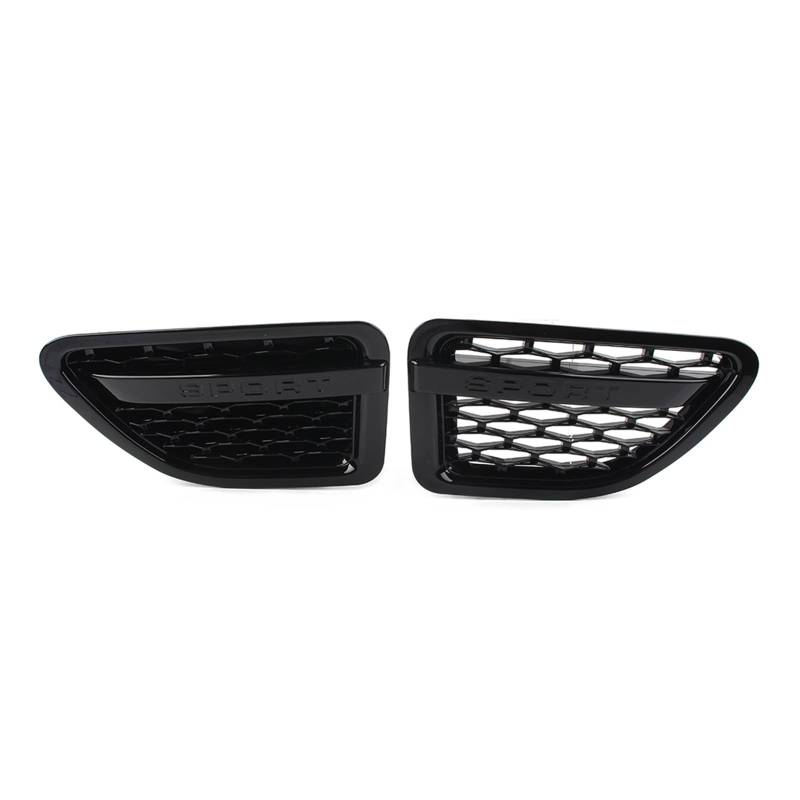 L320 2005-2009 Vorderseite Kotflügel Air Vent Grille Auto Zubehör Kompatibel for Land Rover Range Rover Sport 2005 2006 2007 2008 2009(Full glossy black) von LLYUVXYJ