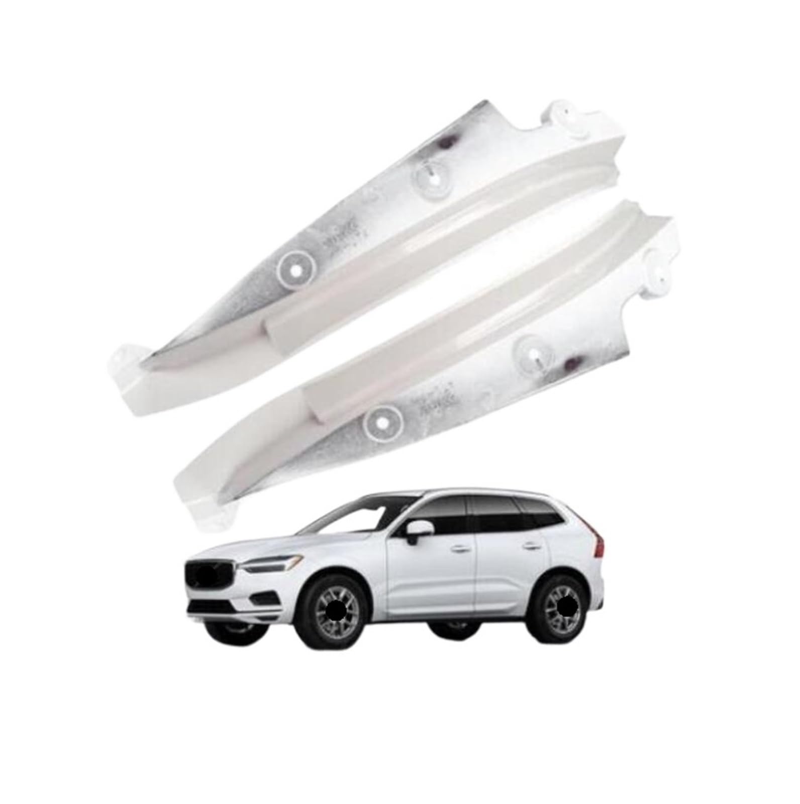 Spezielle Hintertür-Hinterrad-Kotflügel-Modifikation, Autozubehör, Kotflügel, kompatibel for Volvo Xc60 Schmutzfänger 2018 2019 2020 2021 2022 JF(Crystal white 2pcs) von LLYUVXYJ