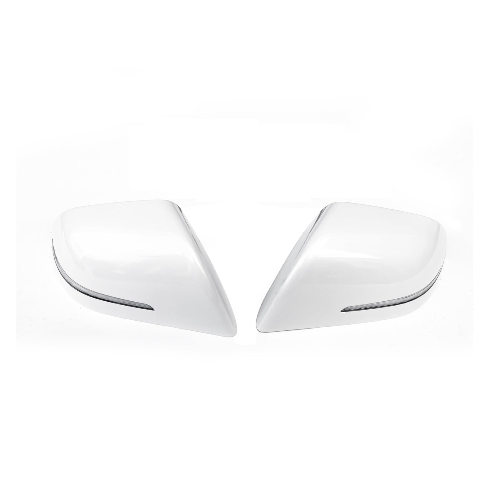 Spiegelabdeckung Kompatibel for Tesla Modell 3 2017 2018 2019 2020 2021 2022 2023 Außenrückansicht Kappenschale mit LED-Lampe Ersatzclip auf(WHITE) von LLYUVXYJ