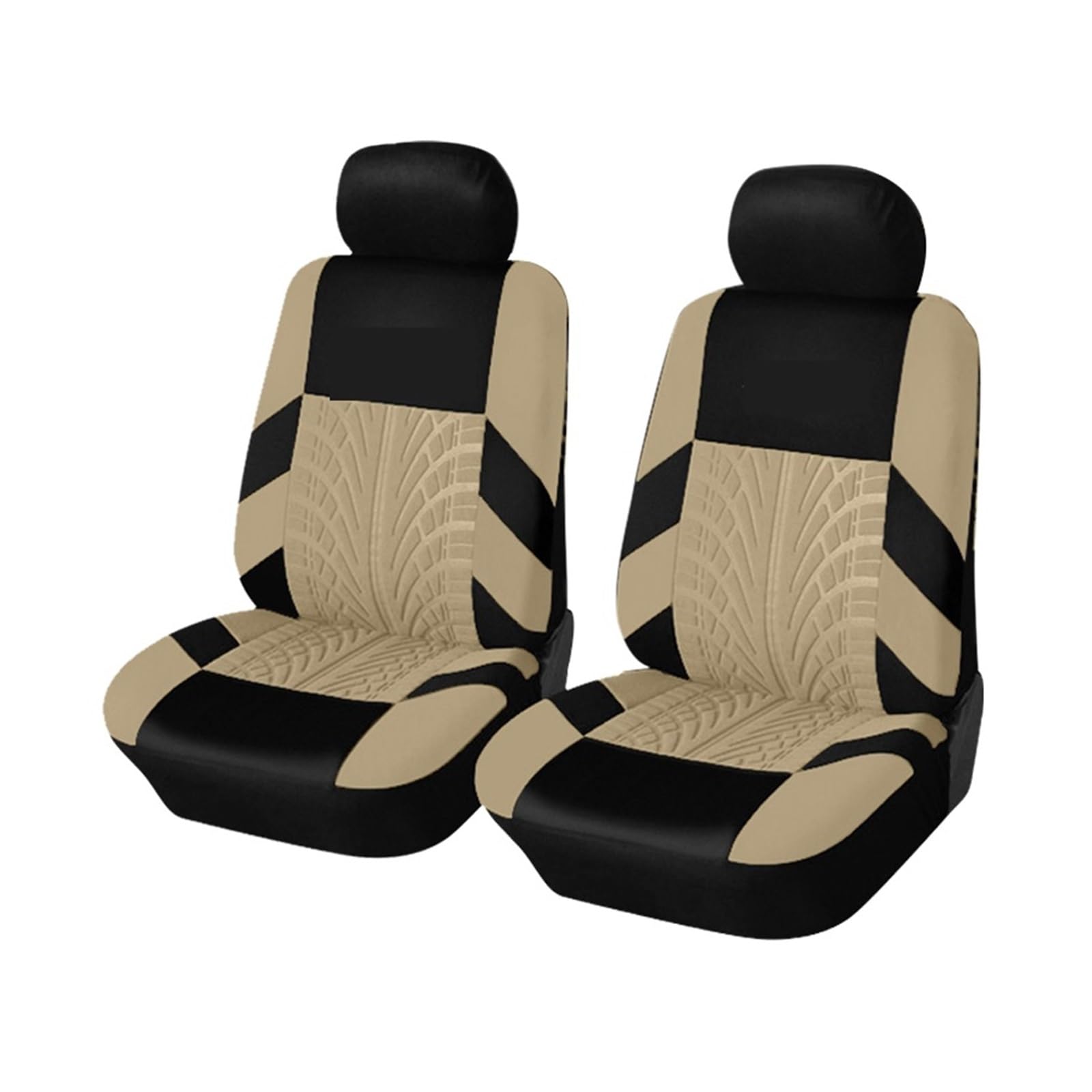 Auto Sitzbezügesets Autositzbezug, Polyesterstoff, Universal-Set, rot, Auto-Styling, passend für die meisten Auto-Innenausstattungen, Sitzbezüge für Limousinen.(Beige,2xHigh Back Seat Covers) von LMHGMUBVR