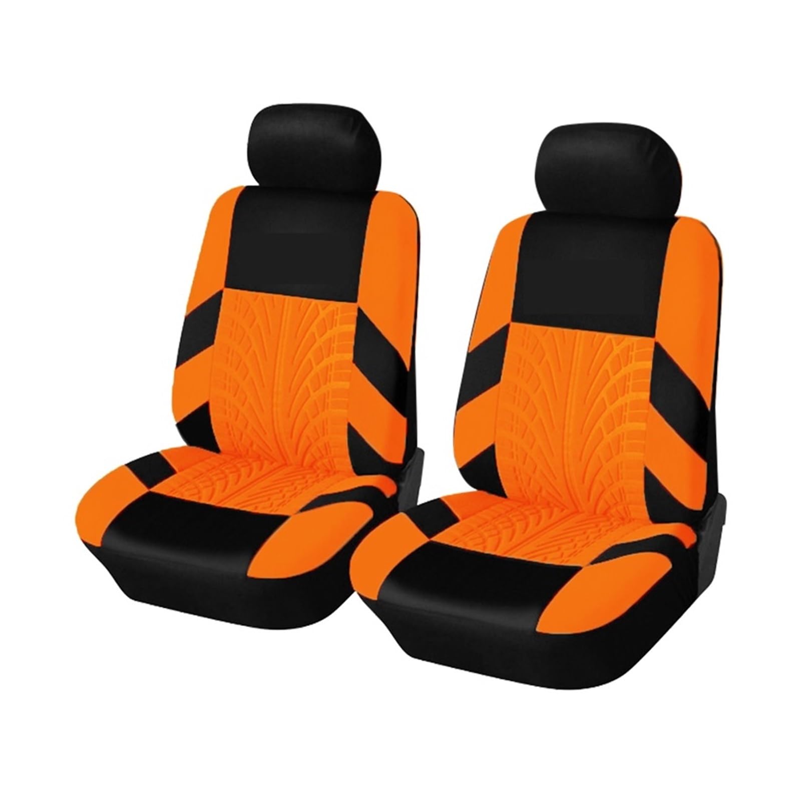 Auto Sitzbezügesets Autositzbezug, Polyesterstoff, Universal-Set, rot, Auto-Styling, passend für die meisten Auto-Innenausstattungen, Sitzbezüge für Limousinen.(Orange,2xHigh Back Seat Covers) von LMHGMUBVR