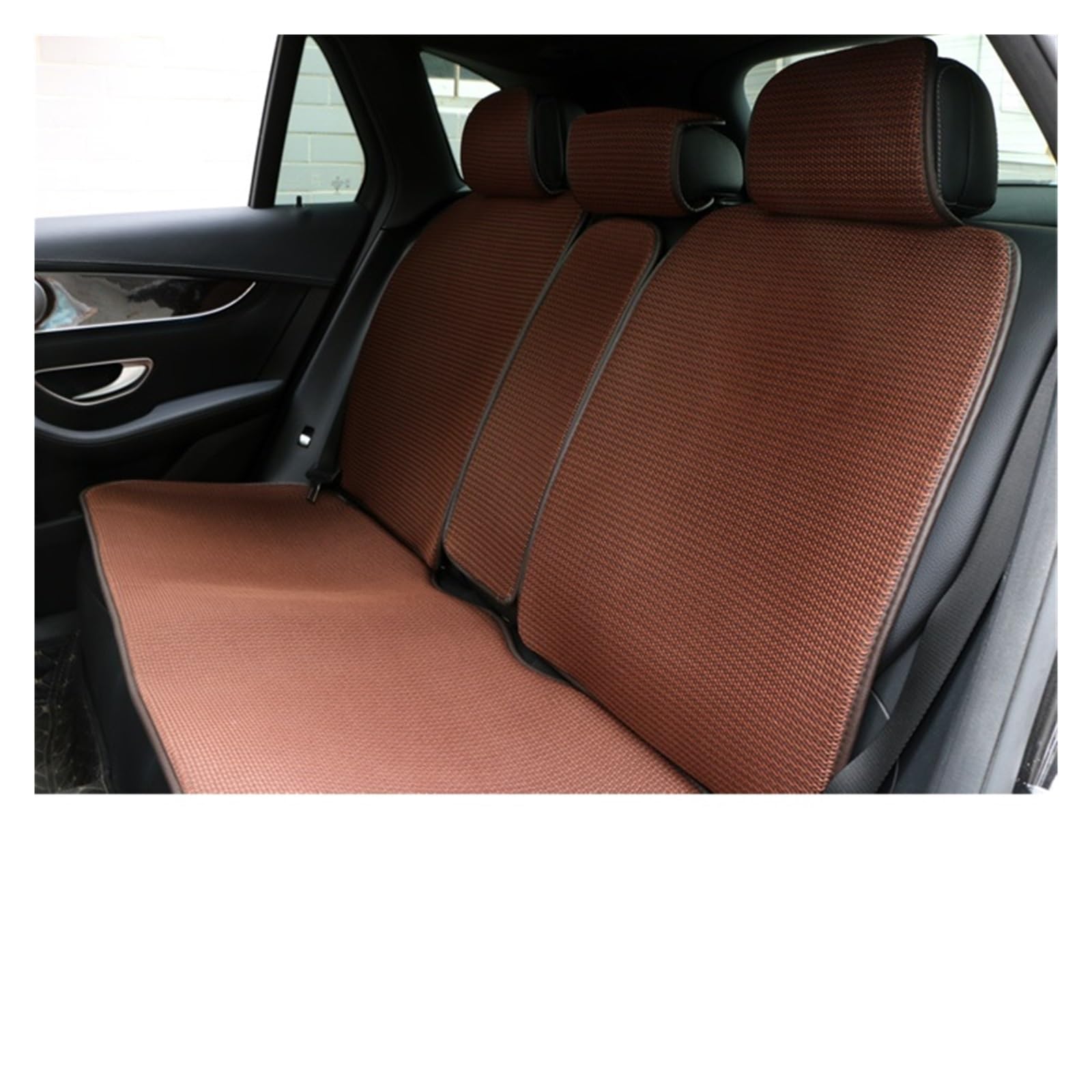 Auto Sitzbezügesets Für die meisten Autos, LKWs, SUVs, schützt Sitze, Autositzbezug, Air-Mesh-Autositzkissen.(Braun,1 Rear seat) von LMHGMUBVR