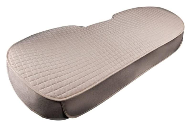 LMHGMUBVR Auto-Schonbezug Autositzbezüge Autositzbezug Vier Jahreszeiten Vorne Und Hinten Leinenstoff Kissen Atmungsaktiv Sitzschutz Matte Pad Auto-Innenraum(Beige,1pc Rear) von LMHGMUBVR