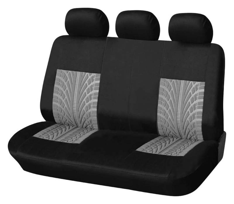 LMHGMUBVR Auto-Schonbezug Autositzkissen-Protektoren Autositzschutz Autositzbezüge-Set Universelle Autobezüge Mit Reifenspur-Detail-Styling(Gray Back Part) von LMHGMUBVR