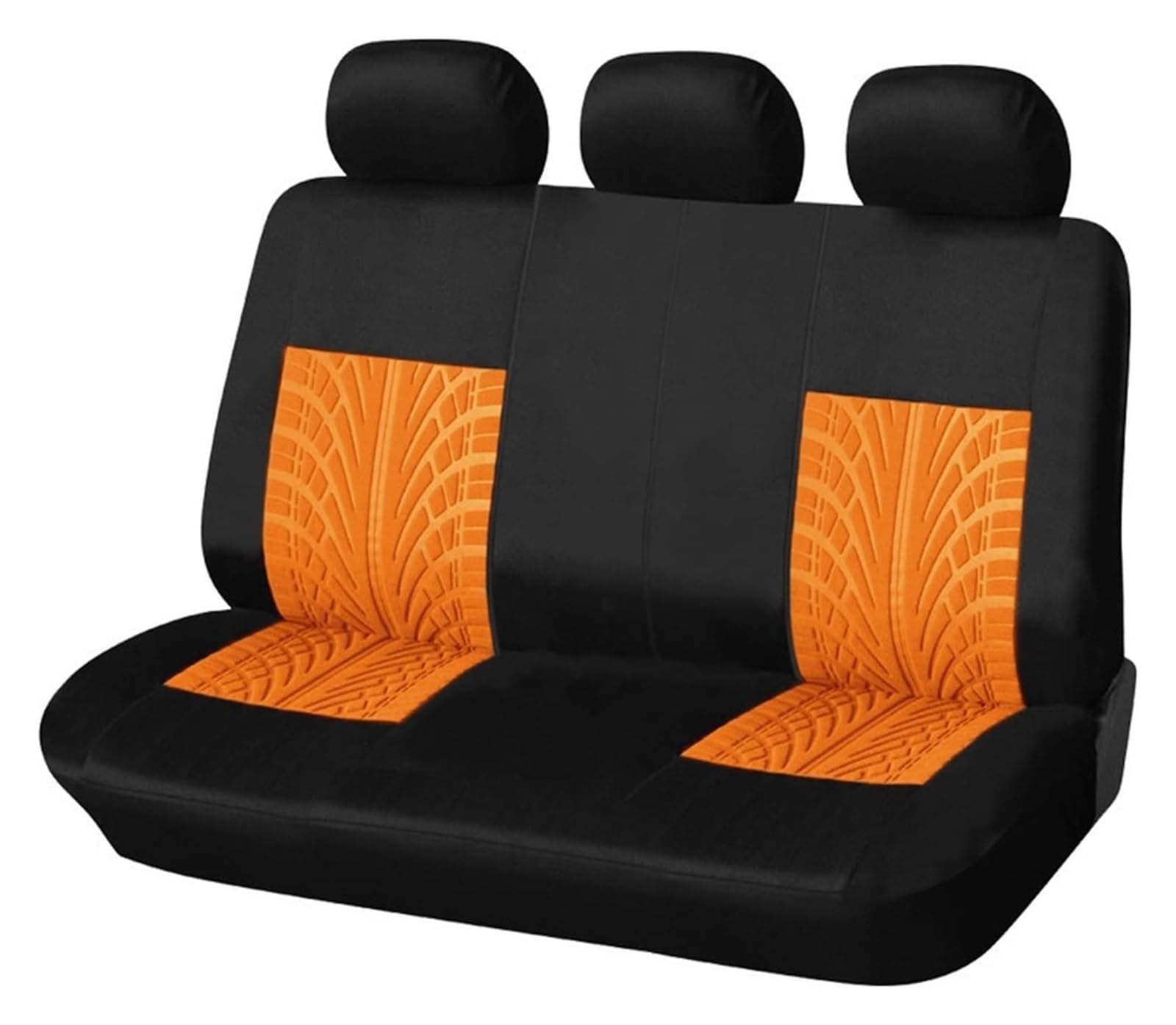 LMHGMUBVR Auto-Schonbezug Autositzkissen-Protektoren Autositzschutz Autositzbezüge-Set Universelle Autobezüge Mit Reifenspur-Detail-Styling(Orange Back Part) von LMHGMUBVR