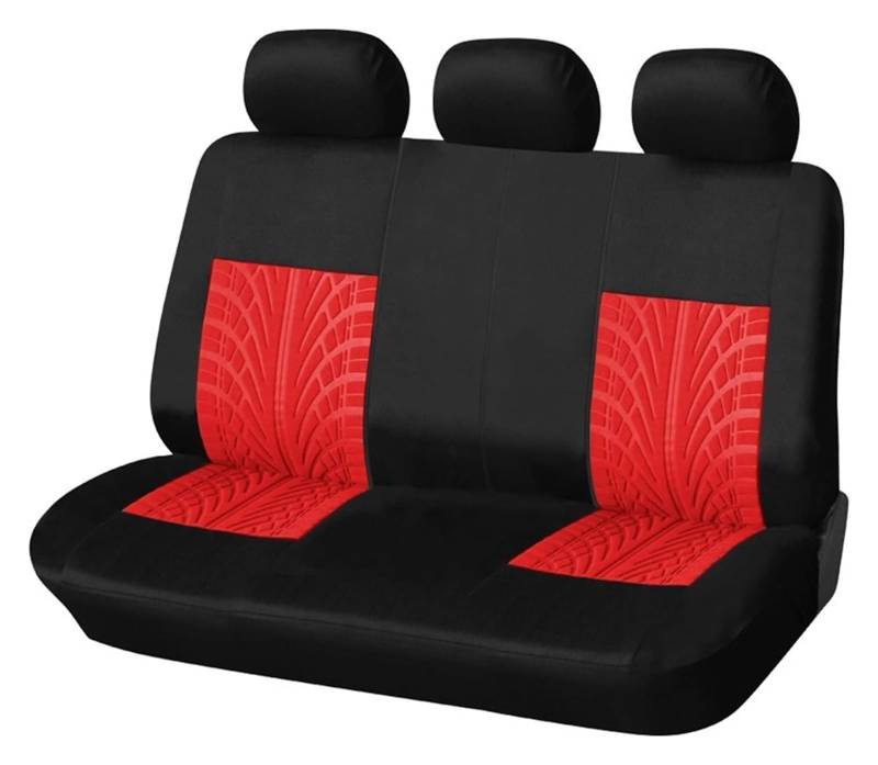 LMHGMUBVR Auto-Schonbezug Autositzkissen-Protektoren Autositzschutz Autositzbezüge-Set Universelle Autobezüge Mit Reifenspur-Detail-Styling(Red Back Part) von LMHGMUBVR