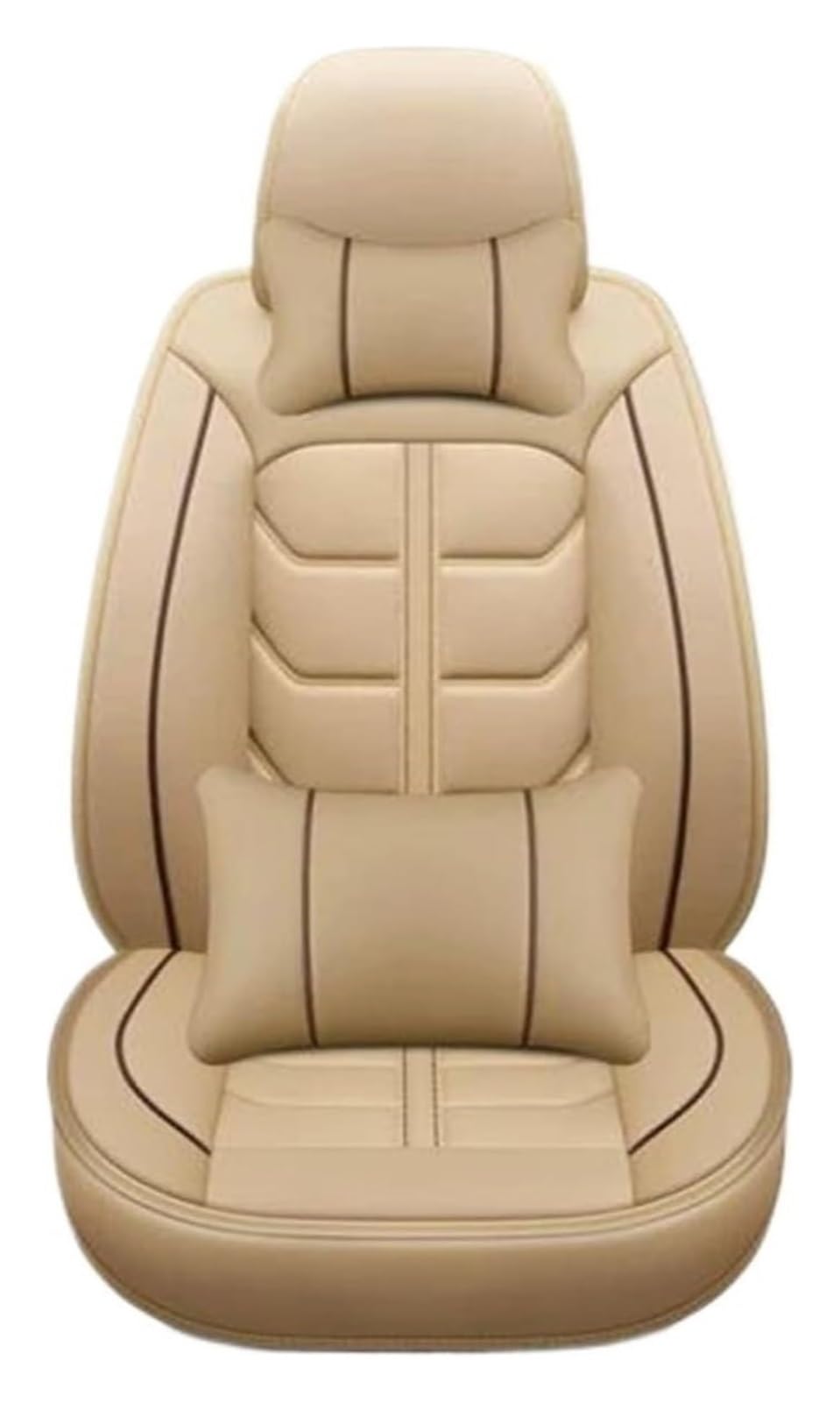 LMHGMUBVR Auto-Schonbezug Für A6L R8 Q3 Q5 Q7 S4 RS TT Für Quattro A7 A8 A3 A4 A5 Autositzbezug Autositzbezüge 5 Sitze Für Alle Medels(Beige Pillow 1) von LMHGMUBVR