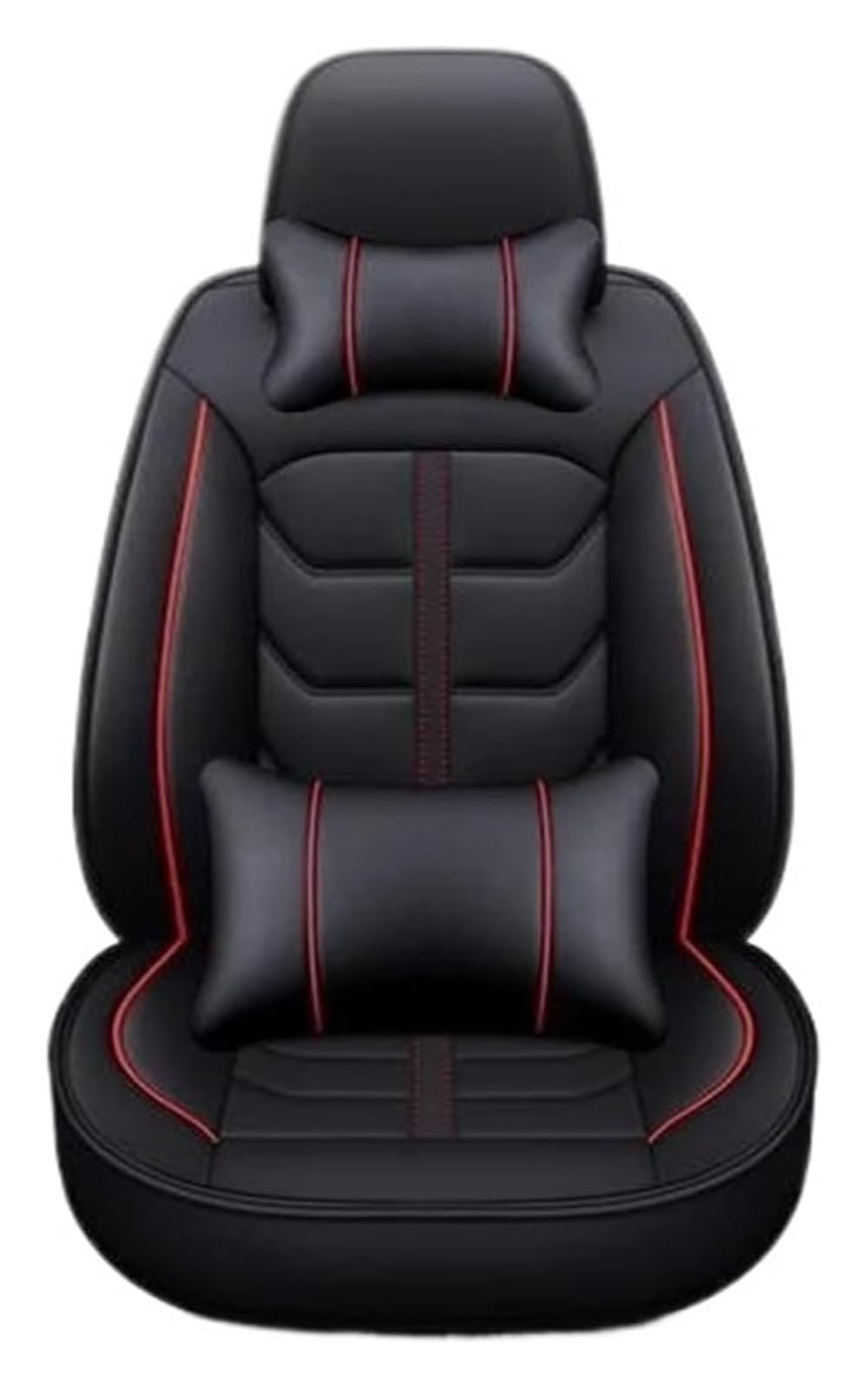 LMHGMUBVR Auto-Schonbezug Für A6L R8 Q3 Q5 Q7 S4 RS TT Für Quattro A7 A8 A3 A4 A5 Autositzbezug Autositzbezüge 5 Sitze Für Alle Medels(Black Red Pillow 2) von LMHGMUBVR