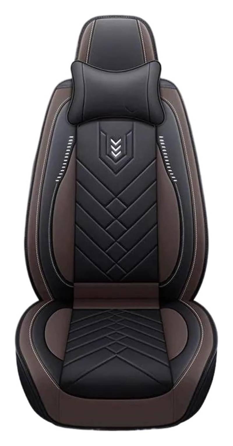 LMHGMUBVR Auto-Schonbezug Für Aircross Für Picasso Für C4 C5 C6 C2 C3 Für C-Elysee Für C-Triomphe Autositzbezüge Autositzbezug Auto(Black Coffee Pillow) von LMHGMUBVR