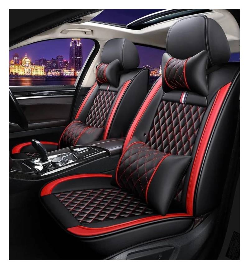 LMHGMUBVR Auto-Schonbezug Für B&mw Alle Automodelle Für X5 E87 X1 X2 X3 X4 X6 X7 M3 M4 M5 Autositzbezug Innenzubehör Autositzbezüge(Luxury Black Red) von LMHGMUBVR