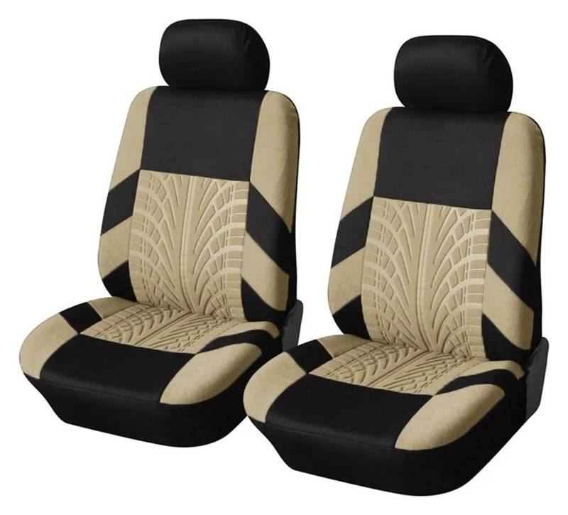 LMHGMUBVR Auto-Schonbezug Für C4 Autositzbezüge Autositzbezug Autositzbezüge Stickerei Autositzbezüge Set Auto Organizer Universal(Beige Front) von LMHGMUBVR