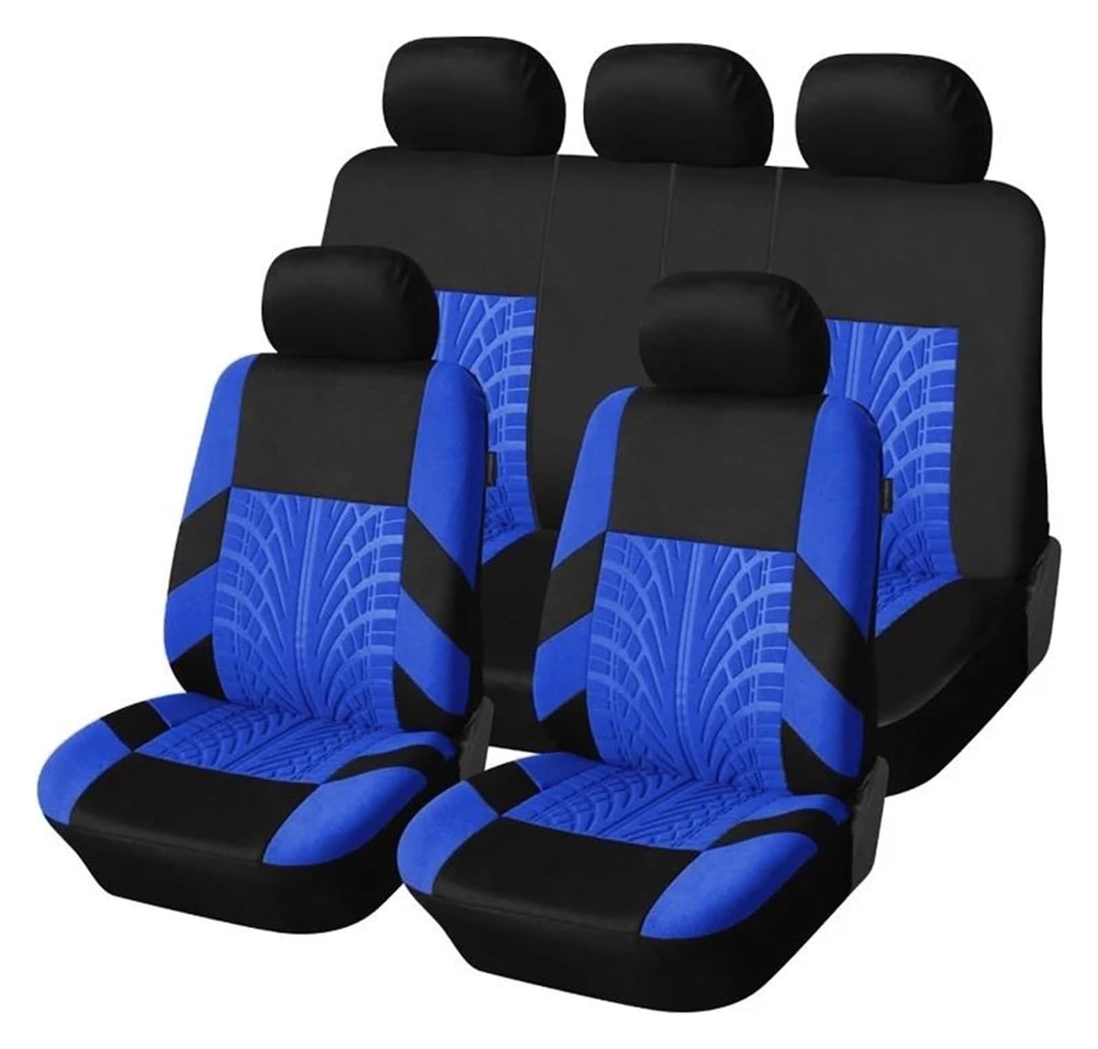 LMHGMUBVR Auto-Schonbezug Für C4 Autositzbezüge Autositzbezug Autositzbezüge Stickerei Autositzbezüge Set Auto Organizer Universal(Blue Full Set) von LMHGMUBVR