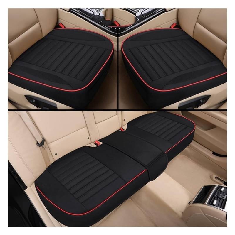 LMHGMUBVR Auto-Schonbezug Für Discovery 3/4 Für Freelander 2 Sport Für Range Sport Für Evoque Auto Styling Auto Sitzbezüge Auto Pad Kissen(1 Set,Schwarz) von LMHGMUBVR