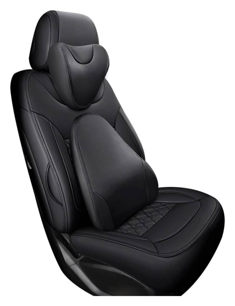 LMHGMUBVR Auto-Schonbezug Für Dodge Für Journey Für Caliber Für Challenger Für Ram 1500 Für Durango Für Nitro Auto Sitzkissen Auto Set Sitzbezüge(Schwarz,with Pillow) von LMHGMUBVR