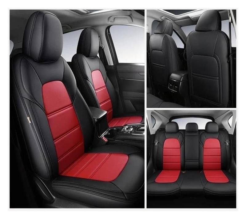 LMHGMUBVR Auto-Schonbezug Für Fit Für A&ccord Für CRV Für Civic Für Stadt Für Hrv Für Odyssey Für Jade Für Crosstour Für Jazz Auto Sitzbezüge Custom(Black Red 4pcs) von LMHGMUBVR