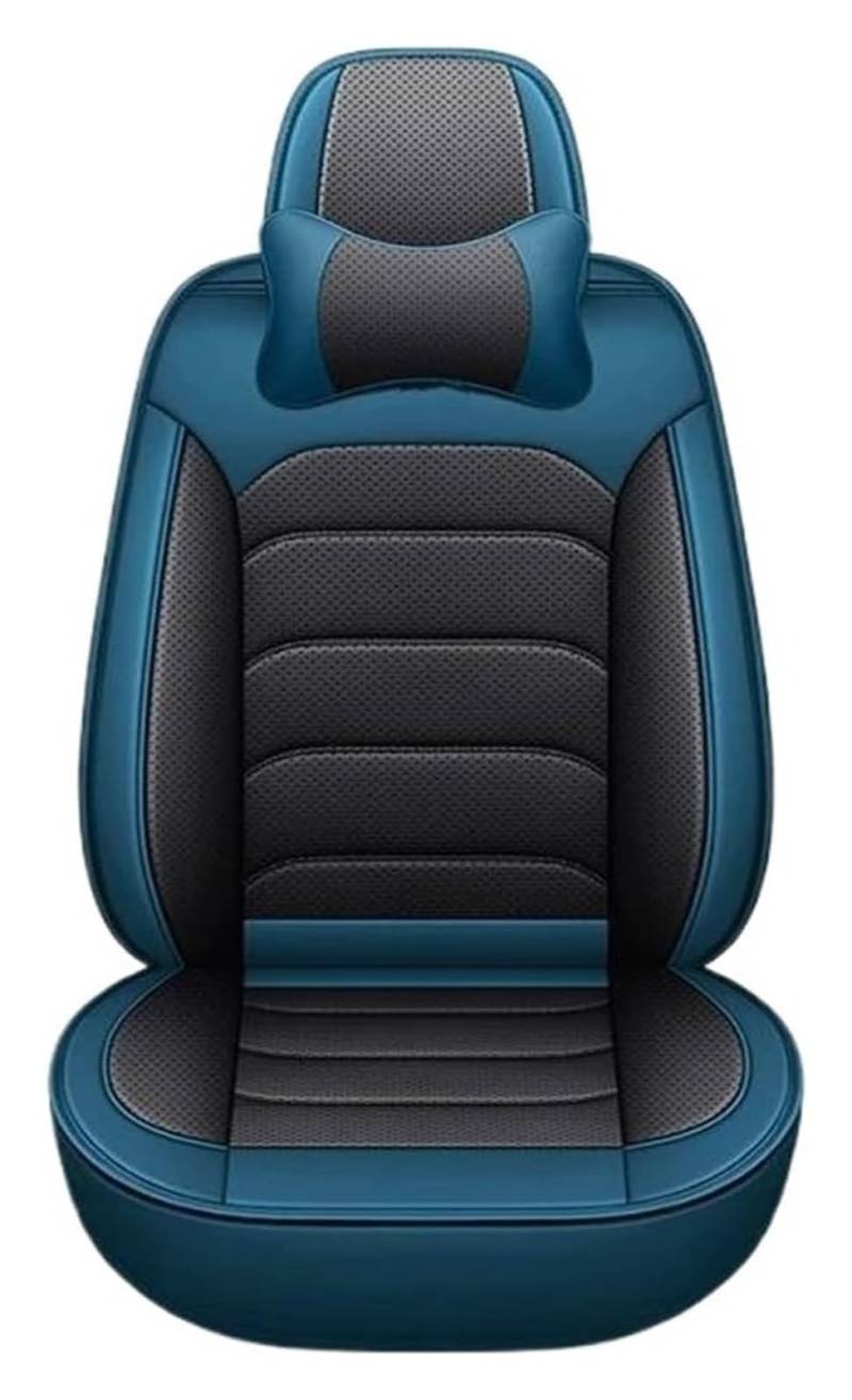 LMHGMUBVR Auto-Schonbezug Für Hummer Für H2 H3 Auto Sitz Abdeckung Leder Auto Styling Auto Zubehör Auto Sitzbezüge Auto Sitz Protektoren(Blue Pillow) von LMHGMUBVR