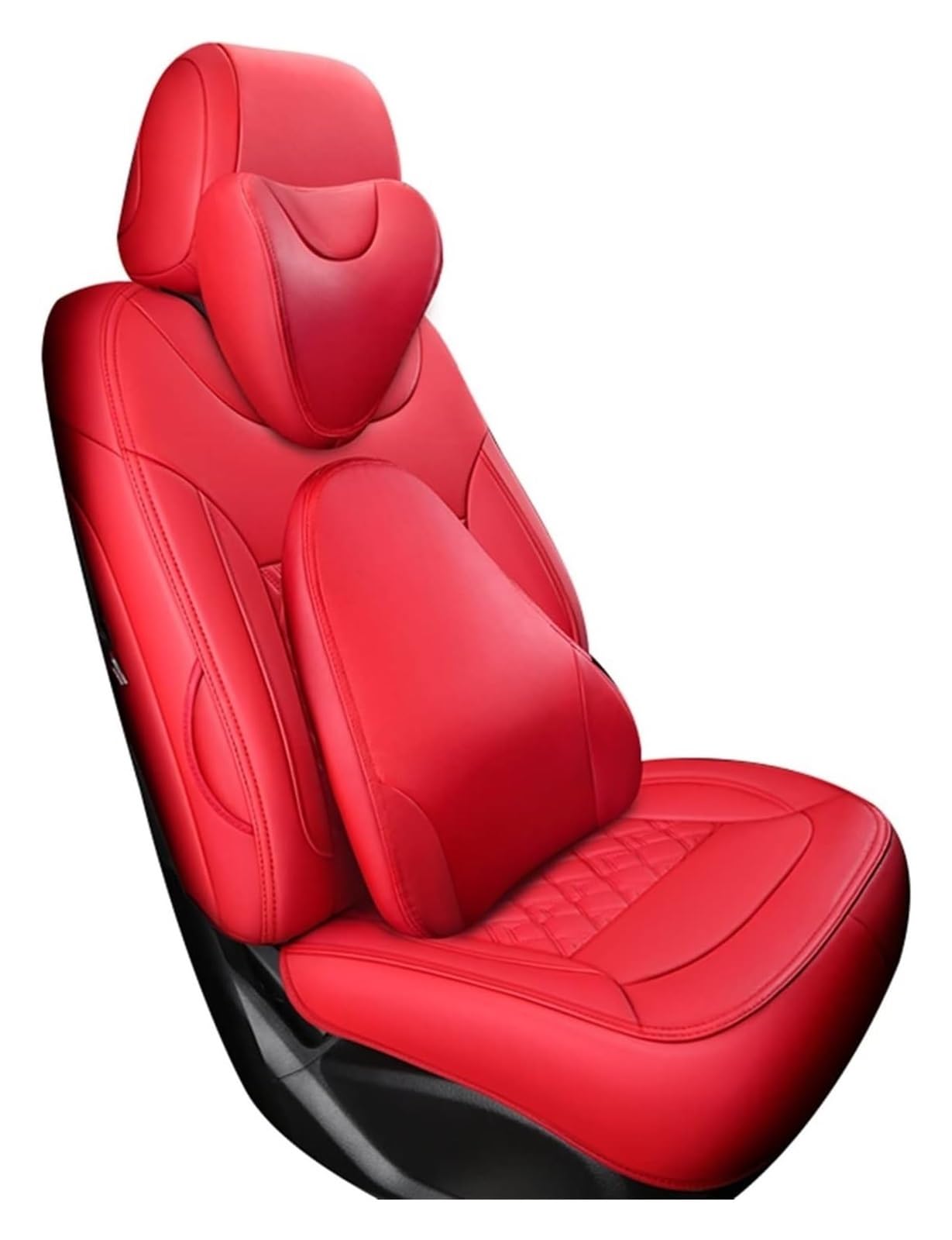 LMHGMUBVR Auto-Schonbezug Für Hyundai Für I30 Ix35 I20 I10 I40 Für Solaris Für Terracan Für Santa Fe Für Accent Für Creta Auto Sitzbezug Set Kissen(rot,with Pillow) von LMHGMUBVR