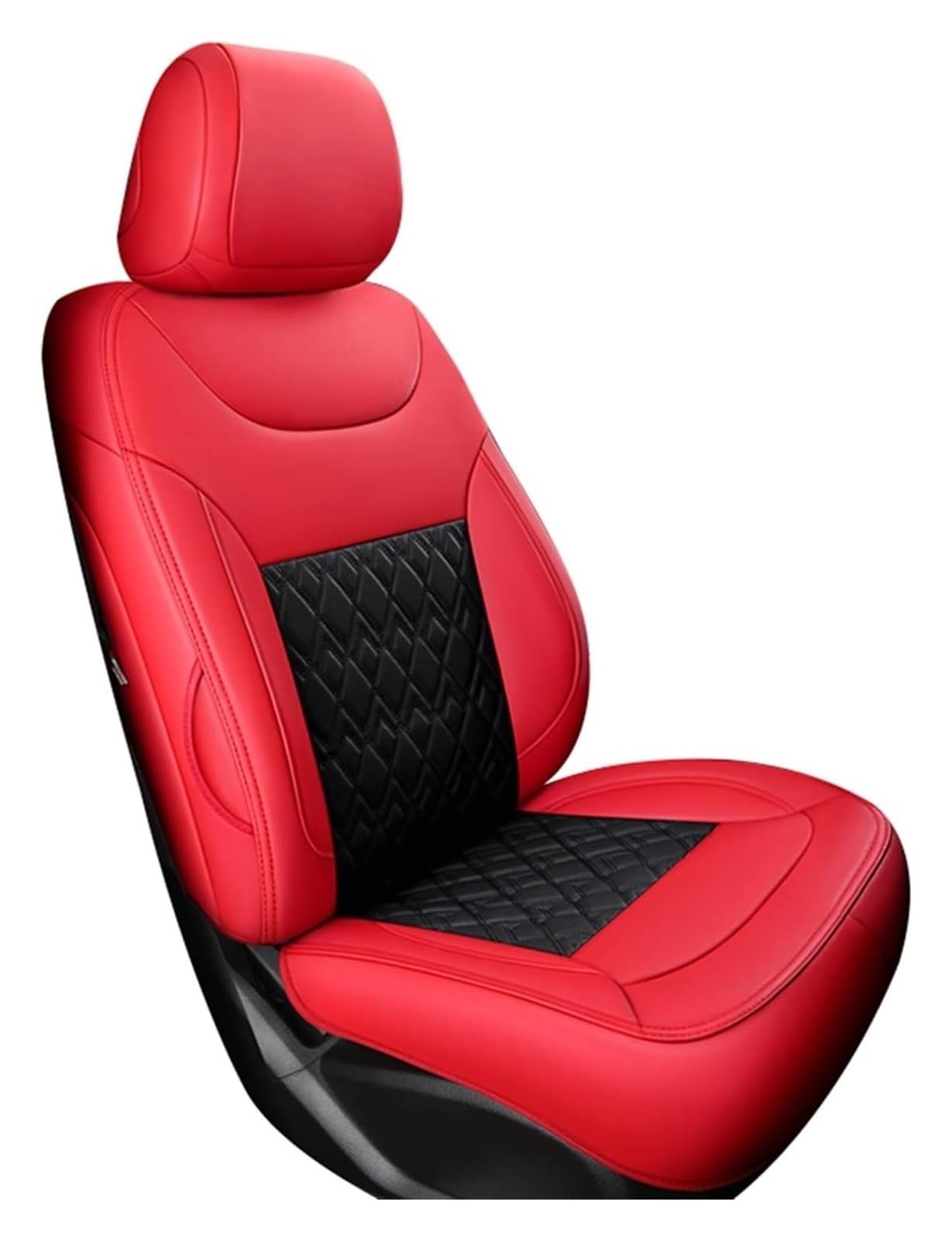 LMHGMUBVR Auto-Schonbezug Für Hyundai Für Terracan Für Santa Fe Für Accent Für Creta Für Tucson Für Kona Custom Car Sitzbezüge Set Sitz Kissen Abdeckung(Black Red,No Pillow) von LMHGMUBVR