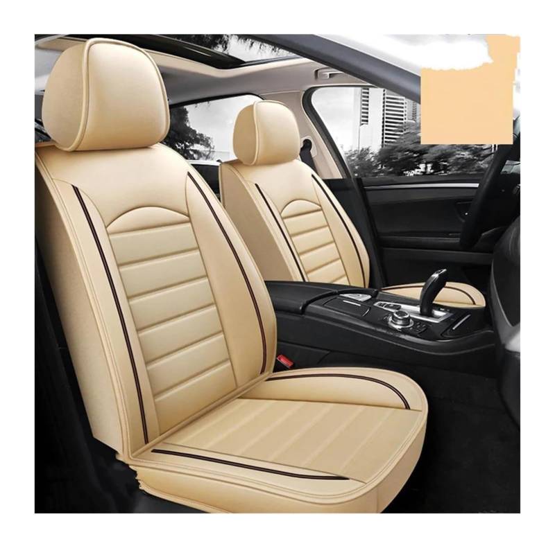 LMHGMUBVR Auto-Schonbezug Für M&ITSUBISHI Für Outlander Für ASX Für Eclipse Für Cross Für Lancer Autositzbezüge Autositzbezug Autositzbezüge(Luxury Beige) von LMHGMUBVR