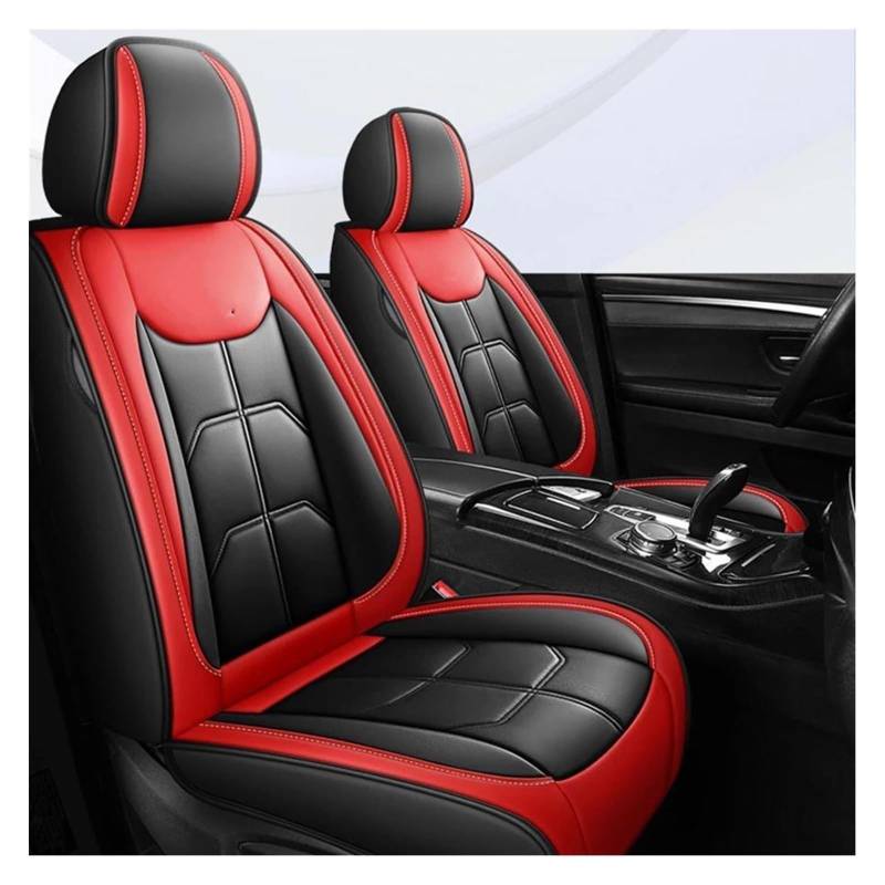 LMHGMUBVR Auto-Schonbezug Für Octavia Für Kodiaq Für Superb Für Waggon -Autositzschutzschützer Autositzabdeckung Autositz Deckung Universal Für Alle Automodelle(Black Red 4pcs) von LMHGMUBVR