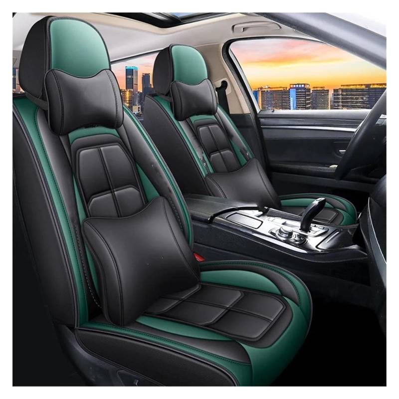 LMHGMUBVR Auto-Schonbezug Für Picasso C3 C4 C5 C6 DS4 DS5 DS6 DS7 Auto Zubehör Auto Sitzbezüge Universal Auto Sitz Abdeckung Innen(Green Pillow) von LMHGMUBVR