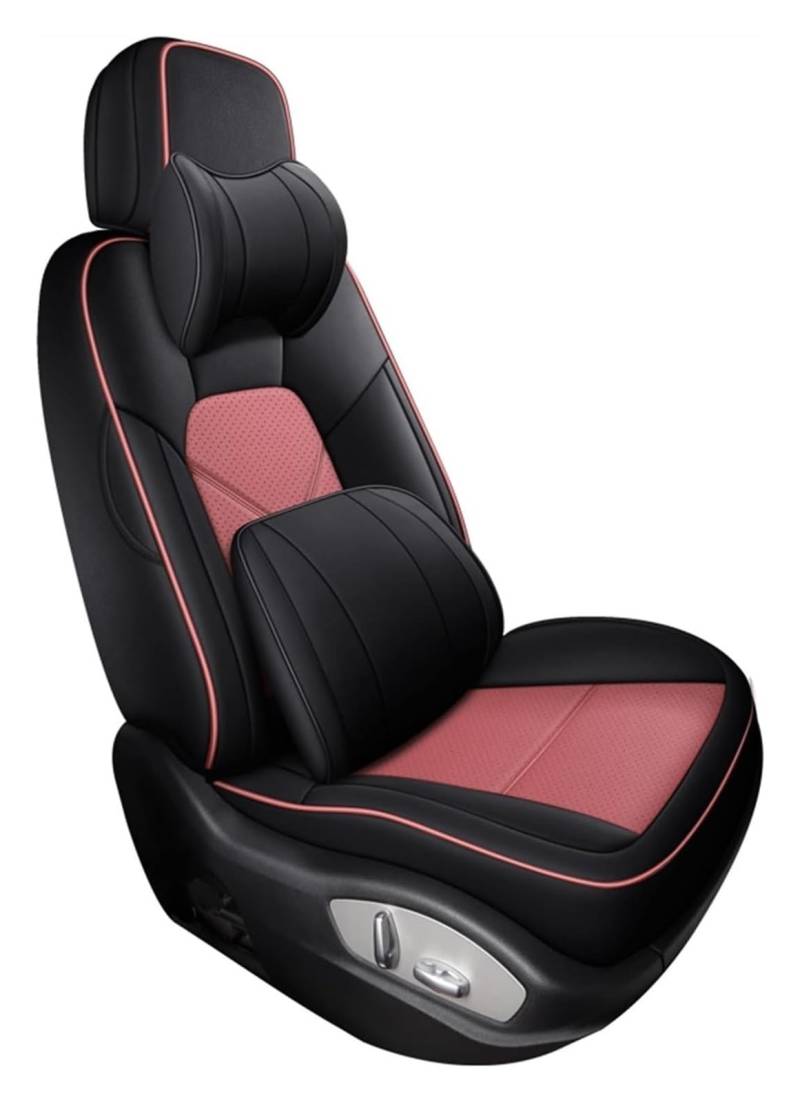 LMHGMUBVR Auto-Schonbezug Für Suz&uki Für Ignis Für Swift Für Sx4 Für Celerio Für Baleno Custom Car Sitzbezug Set Sitzkissenbezug Schutz(Black Pink,Deluxe Edition) von LMHGMUBVR