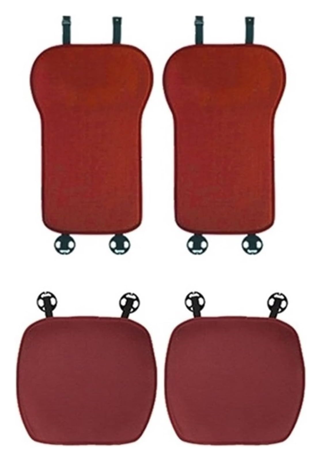 LMHGMUBVR Auto-Schonbezug Für T&oyota Für Avalon Für Prado Für Etios Für Hilux Für Yaris Für Raize Für Voxy Autositzbezüge Kissen Set Protector Mat Pad(Two Seat Red) von LMHGMUBVR