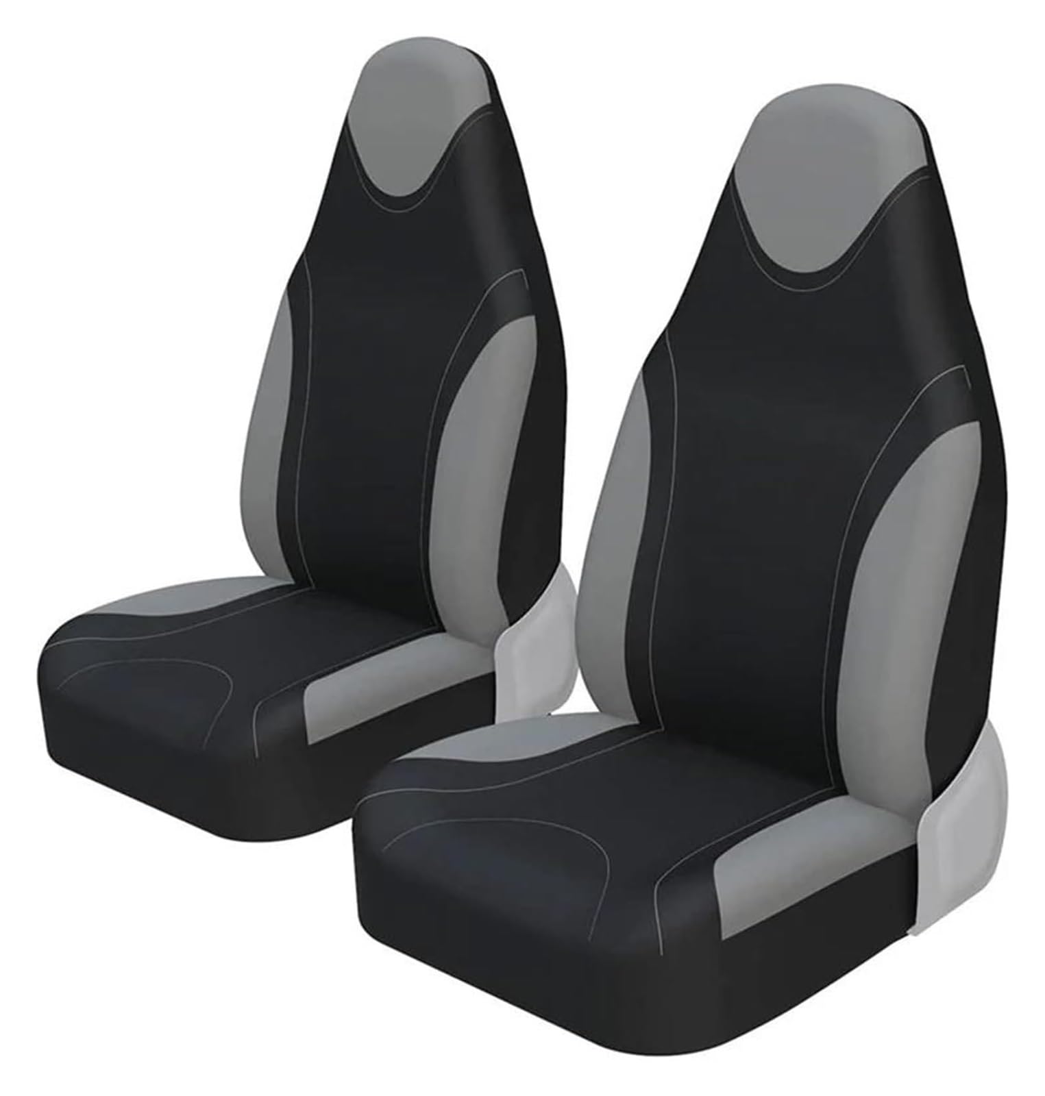 LMHGMUBVR Auto-Schonbezug Für T&oyota Für Aygo 2 Stücke Front Eimer Stil Auto Sitzbezüge Seat Protector Innen Zubehör Auto Sitzbezüge(Gray) von LMHGMUBVR