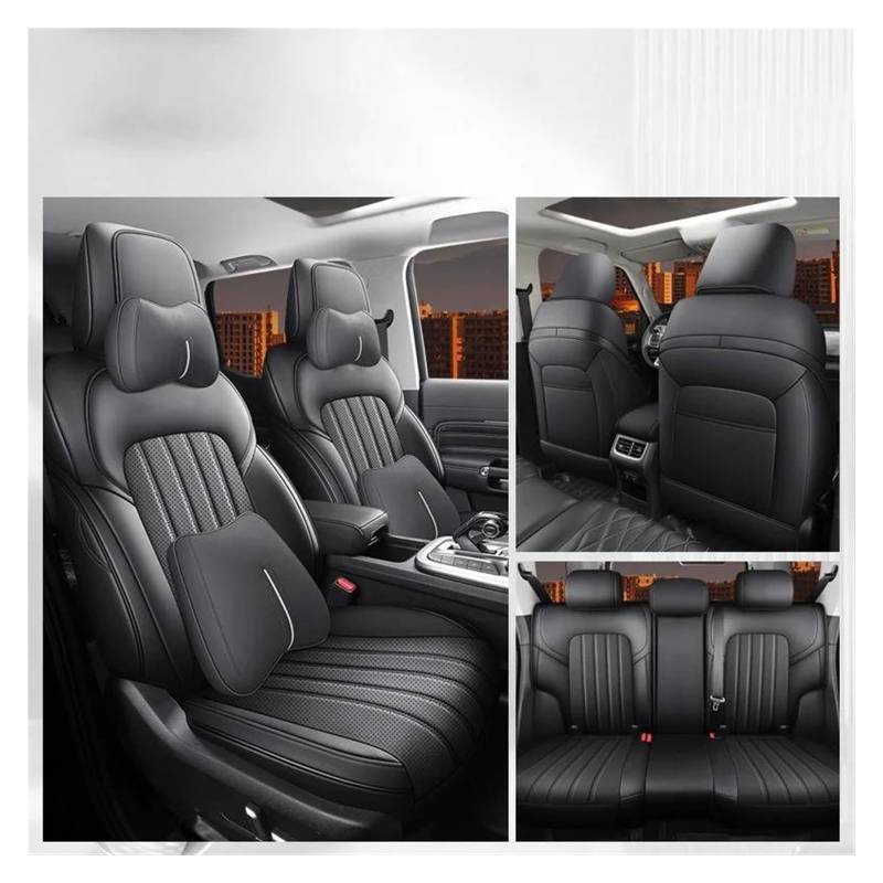 LMHGMUBVR Auto-Schonbezug Für Tank 300 2021-2024 Auto Interior Styling Schutz Zubehör Autositzbezüge Benutzerdefinierte Autositzbezüge Komplettset Leder(Black A) von LMHGMUBVR