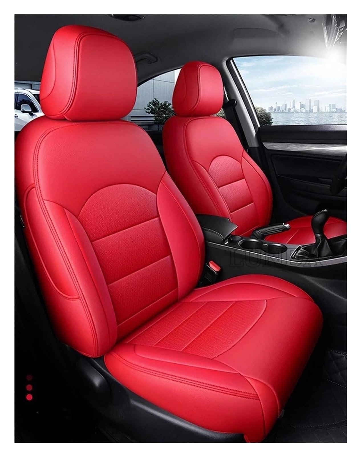 LMHGMUBVR Auto-Schonbezug Für VW Für EOS Für CC Für G&olf Für Polo Für S&CIROCCO Für T&iguan Für T&OUAREG Kissen Sitz Schutzhülle Auto Sitzbezüge Custom(rot) von LMHGMUBVR