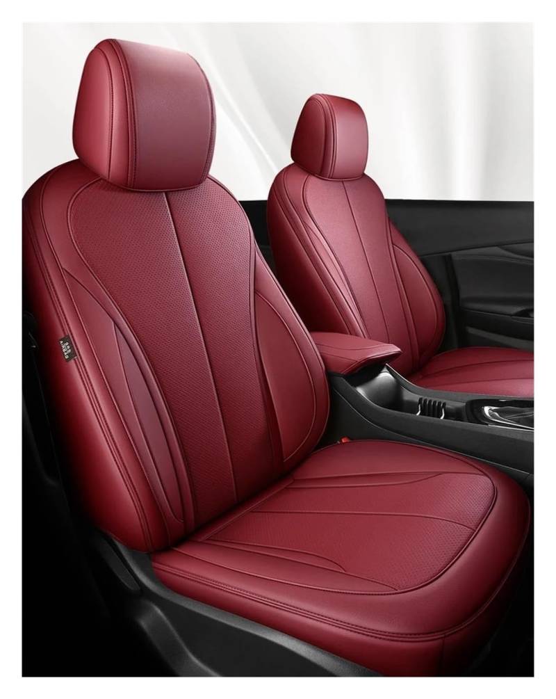 LMHGMUBVR Auto-Schonbezug Für VW Für Polo Für T&iguan Für G&olf Für P&assat Für J&etta Frau Luxus Auto Innen Auto Sitzbezüge Custom(Wine RED) von LMHGMUBVR