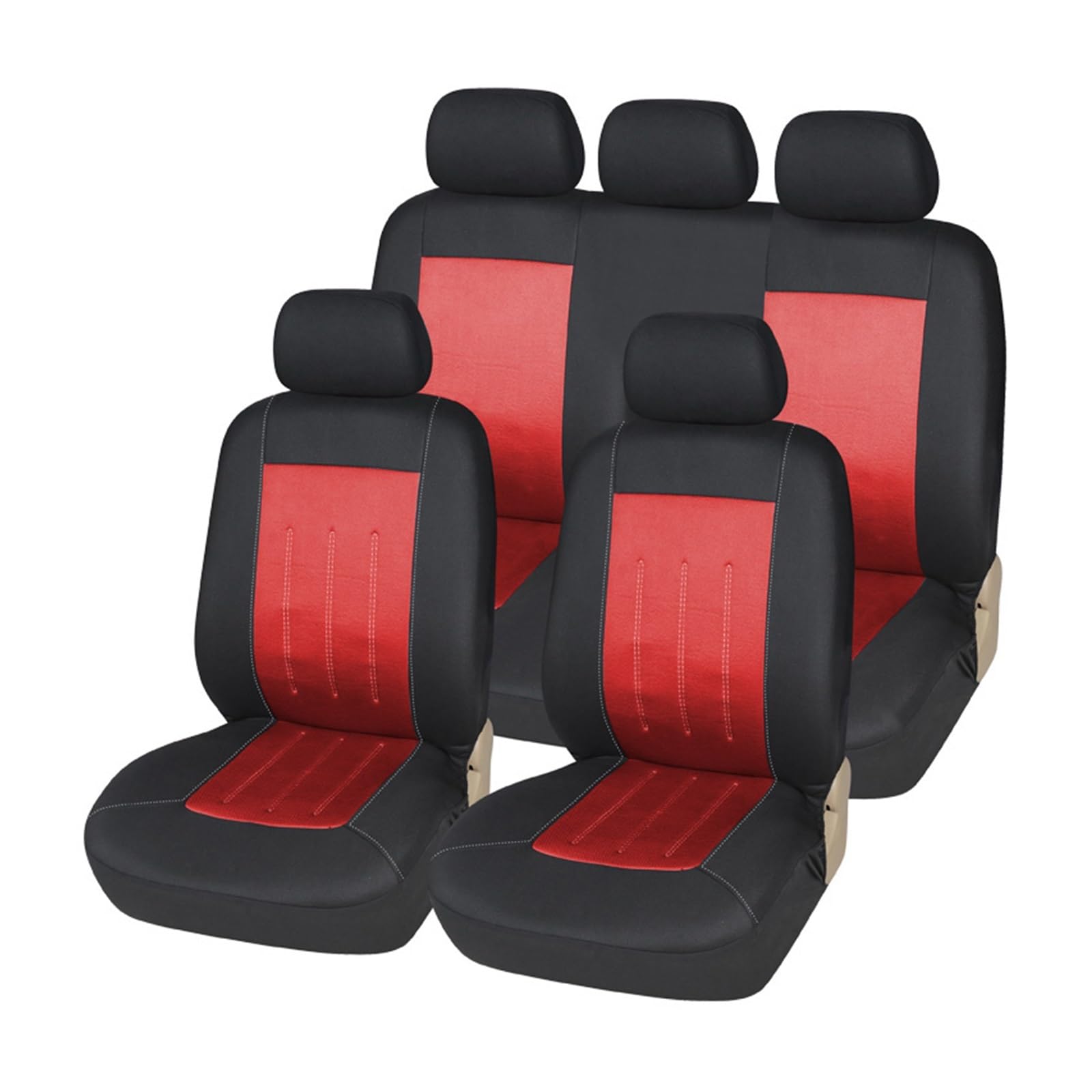 LMHGMUBVR Auto Sitzbezügesets Autositzbezüge, Universalgröße, komplettes Set, langlebige und Bequeme Autositzschoner.(Red1) von LMHGMUBVR