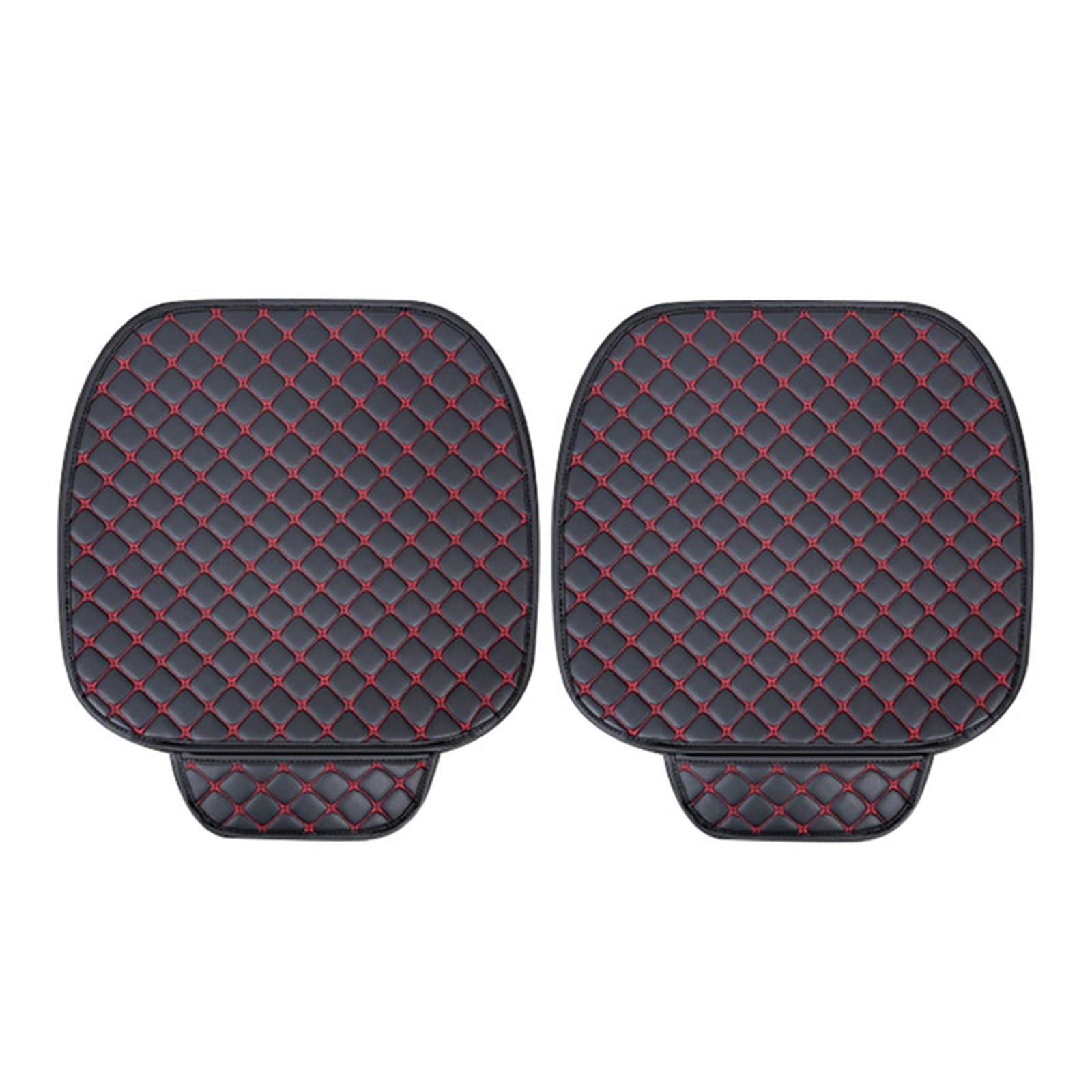 LMHGMUBVR Auto Sitzbezügesets Autositzbezüge-Set, PU-Leder, Autositzschutz, Innenraum, Autositze, Kissen, Matten, Stuhl, Teppichpolster.(Black red,2xFront Seat Covers) von LMHGMUBVR