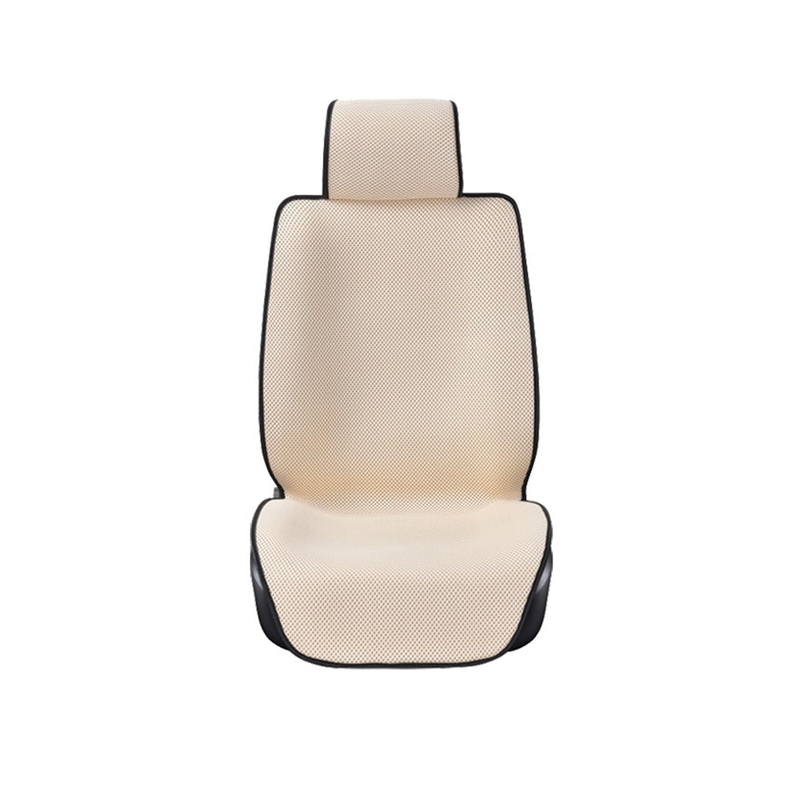 LMHGMUBVR Auto Sitzbezügesets Autositzbezug, Autositzkissen mit Rückenlehne, 3D-Mesh-Autositzschutz.(Beige,1xHigh Back Seat Covers) von LMHGMUBVR