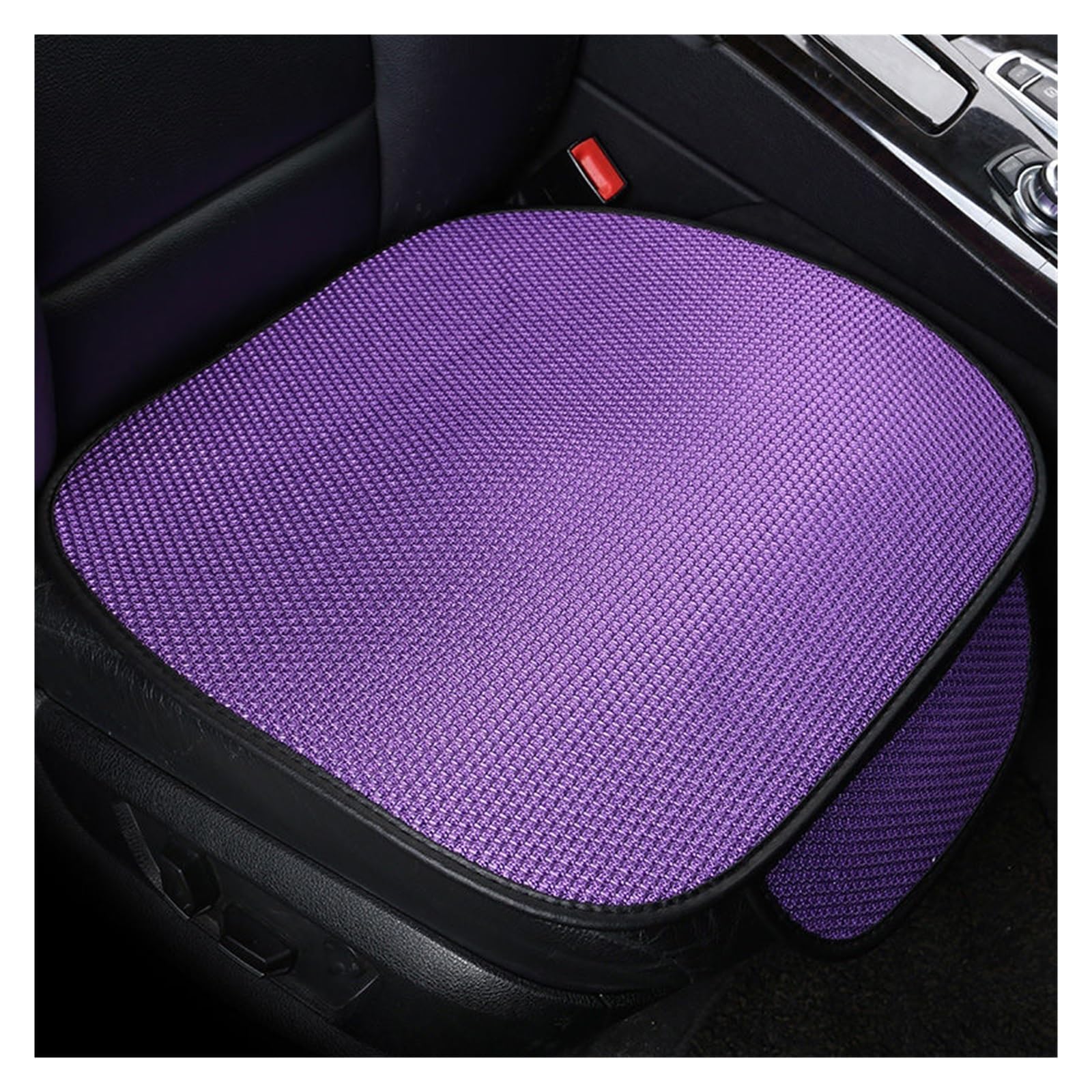 LMHGMUBVR Auto Sitzbezügesets Autositzbezug, atmungsaktiv, Eisseide, Vier Jahreszeiten, Autositzkissen-Schutzpolster, Vorderpolster.(Lila,1xFront Seat Covers) von LMHGMUBVR