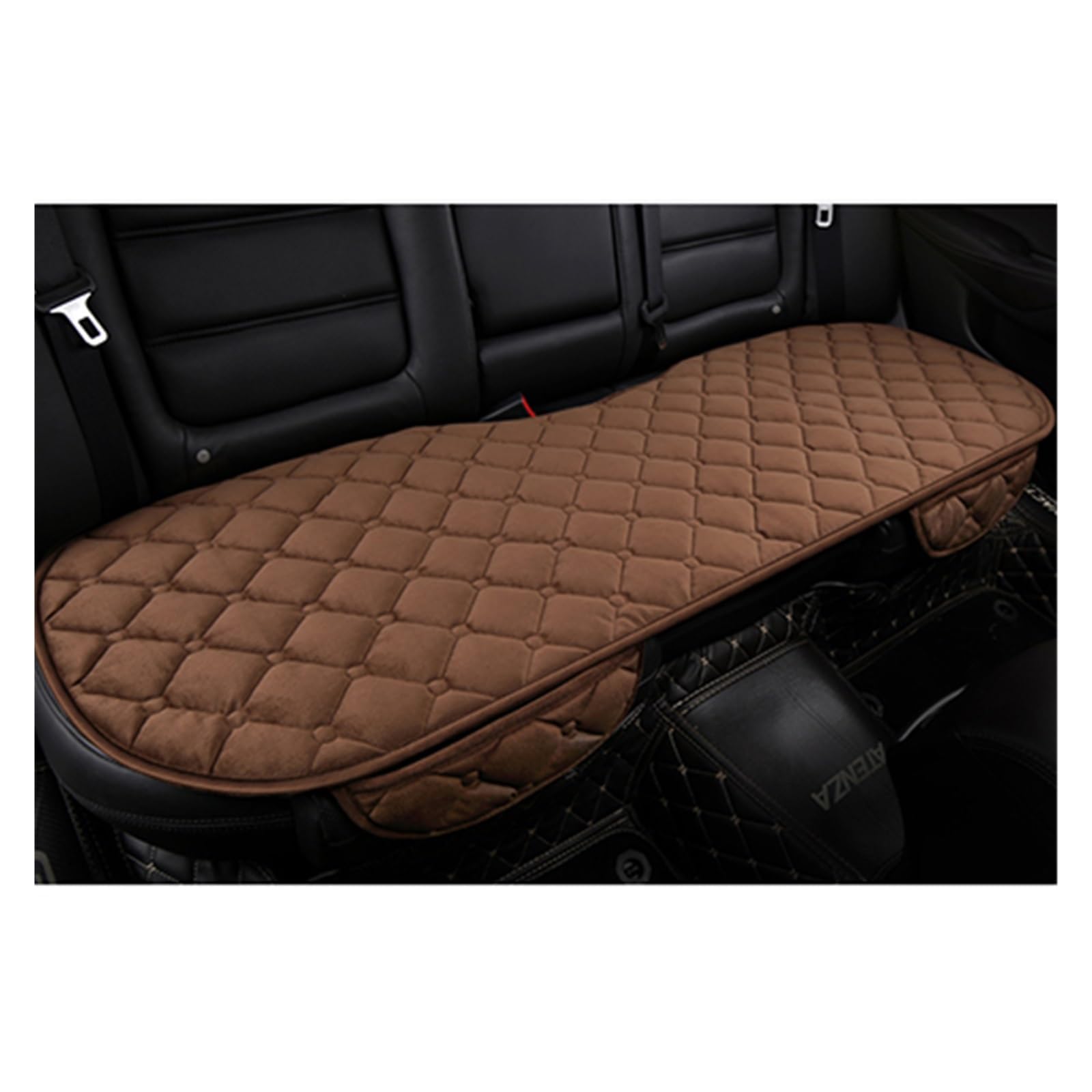 LMHGMUBVR Auto Sitzbezügesets Autositzbezug-Kissen, rutschfest, universell, atmungsaktiv, für alle Fahrzeuge, Vorder- und Rücksitz.(Braun,1xRear Seat Covers) von LMHGMUBVR