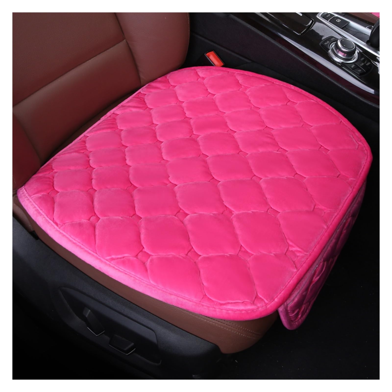 LMHGMUBVR Auto Sitzbezügesets Autositzbezug-Kissen, rutschfest, universell, atmungsaktiv, für alle Fahrzeuge, Vorder- und Rücksitz.(Rosa,1xFront Seat Covers) von LMHGMUBVR