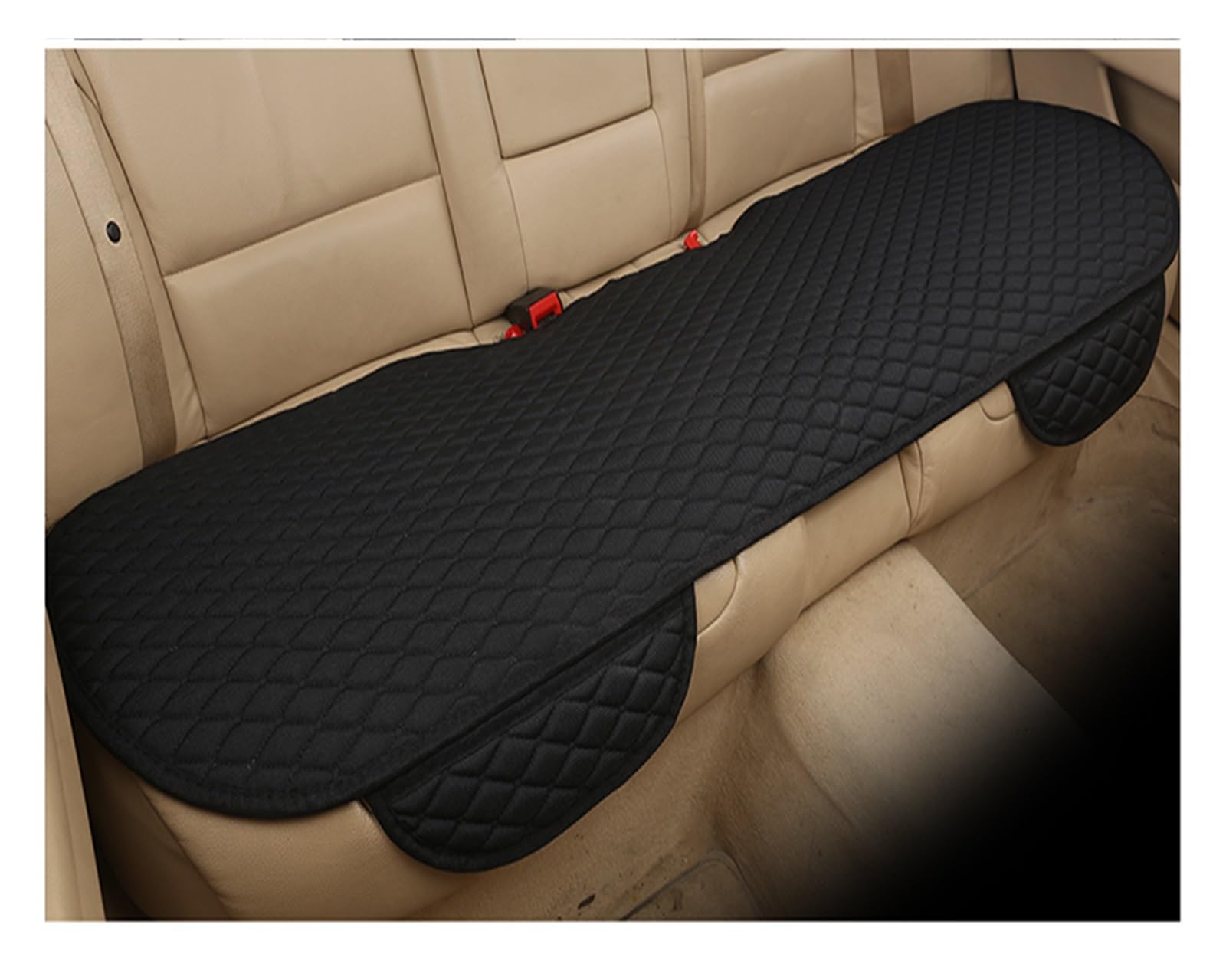 LMHGMUBVR Auto Sitzbezügesets Autositzbezug-Kissen, universeller Vorder- und Rücksitzbezug, atmungsaktiver Schutz für Autostuhl.(Schwarz,1xRear Seat Covers) von LMHGMUBVR