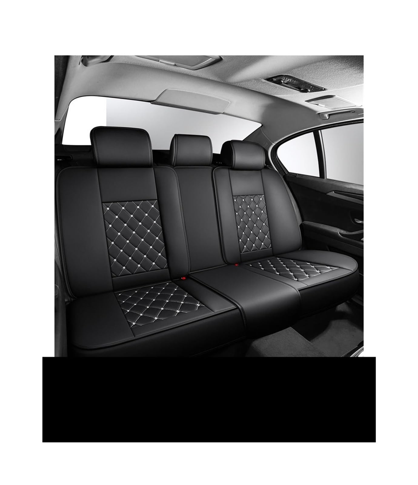 LMHGMUBVR Auto Sitzbezügesets Autositzbezug-Set, universelles Fahrzeugsitzkissen vorne und hinten, vollständig umschlossener Autostuhlschutz, Zubehör.(Weiß,1xHigh Back Seat Covers) von LMHGMUBVR