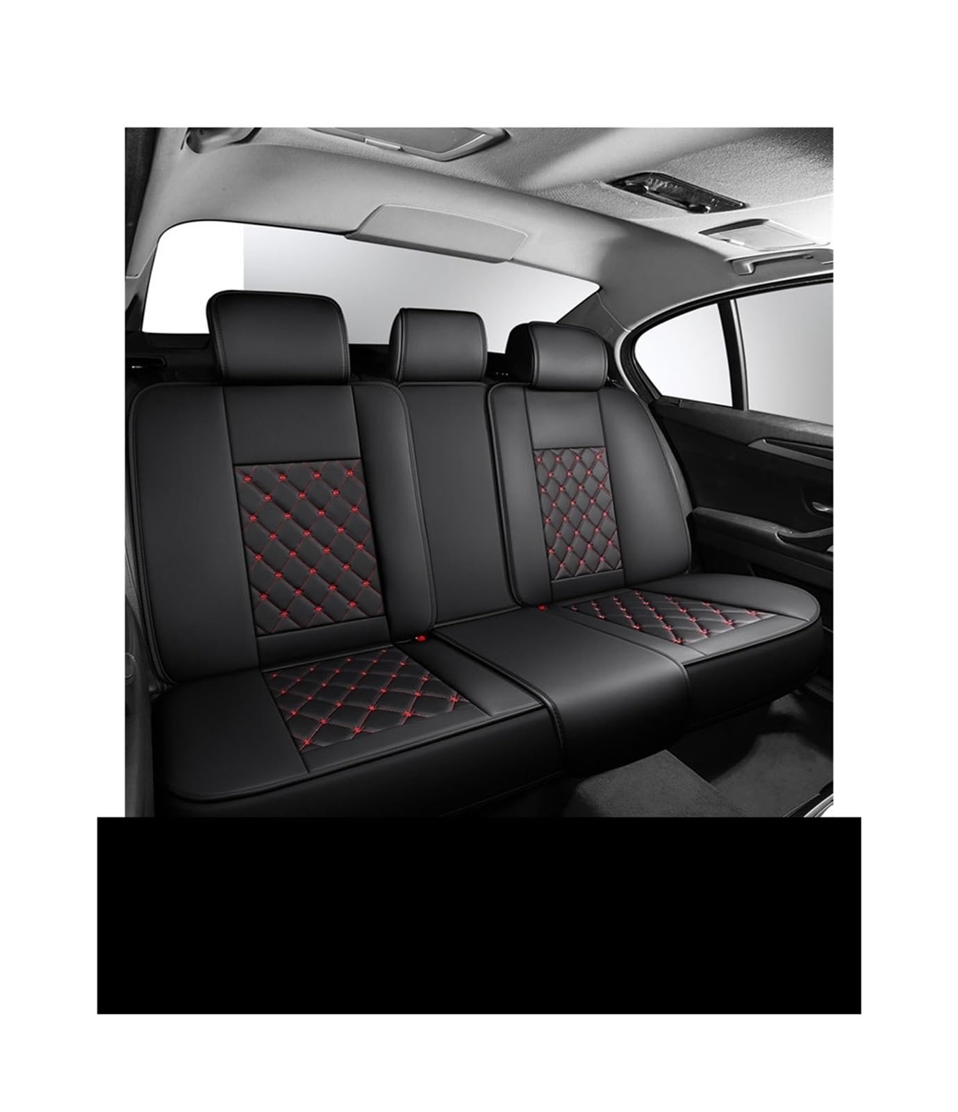 LMHGMUBVR Auto Sitzbezügesets Autositzbezug-Set, universelles Fahrzeugsitzkissen vorne und hinten, vollständig umschlossener Autostuhlschutz, Zubehör.(rot,1xHigh Back Seat Covers) von LMHGMUBVR