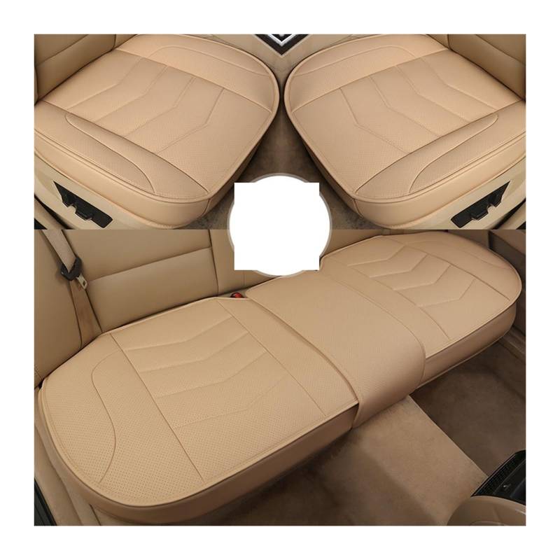 LMHGMUBVR Auto Sitzbezügesets Autositzschutz, Autositzbezug, Autositzbezüge, Autositzkissen Für Autositze, Sitzbezug Für Limousine Und SUV.(Beige,Set of seat Covers) von LMHGMUBVR