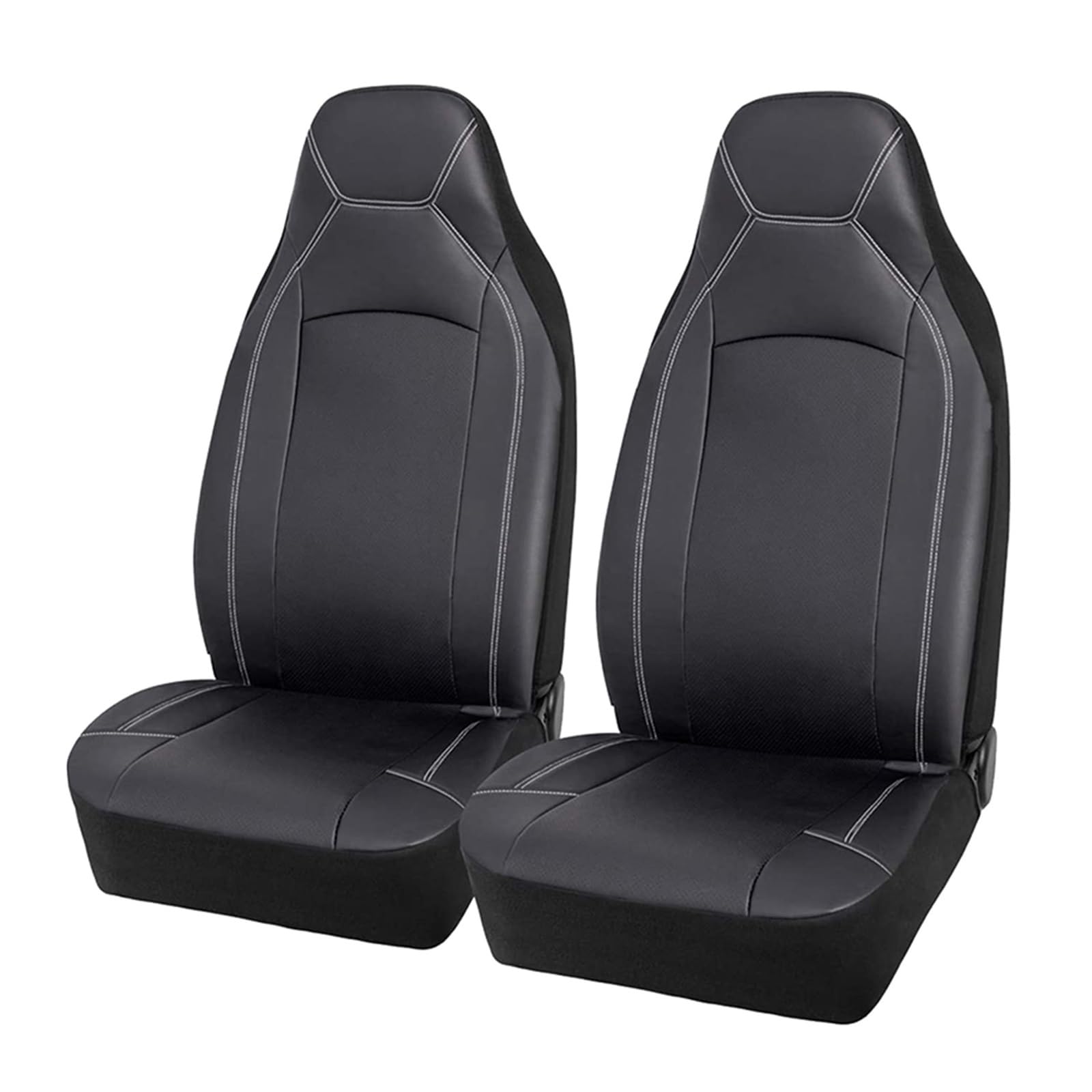 LMHGMUBVR Auto Sitzbezügesets Autozubehör Innenraum schützt Sitze, universelle Passform, kompatibel mit den meisten Fahrzeugen, Kunstleder-Autositzbezüge.(1xHigh Back Seat Covers) von LMHGMUBVR