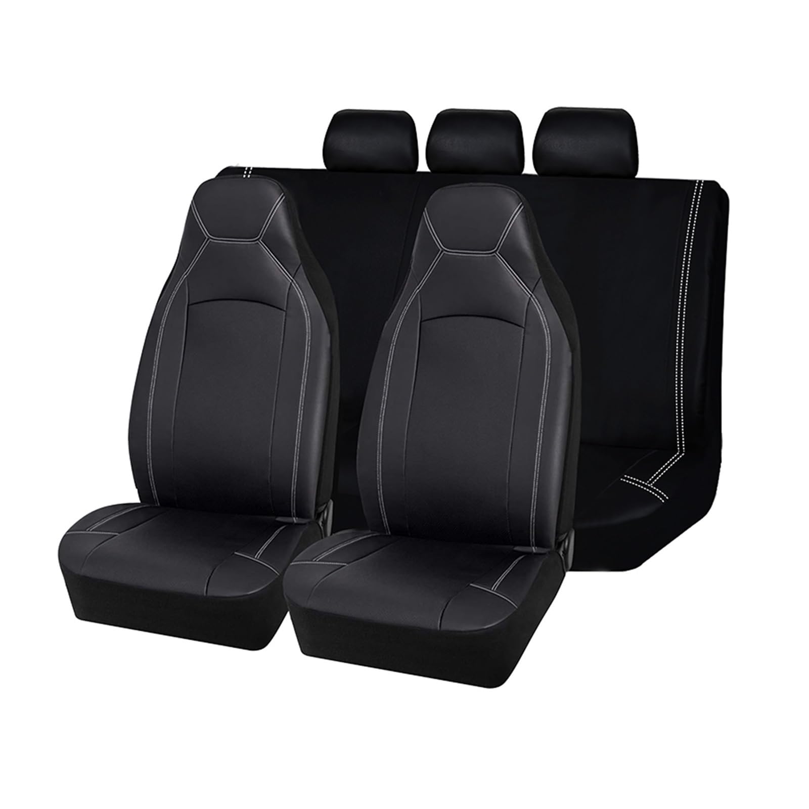 LMHGMUBVR Auto Sitzbezügesets Autozubehör Innenraum schützt Sitze, universelle Passform, kompatibel mit den meisten Fahrzeugen, Kunstleder-Autositzbezüge.(Set of seat Covers) von LMHGMUBVR